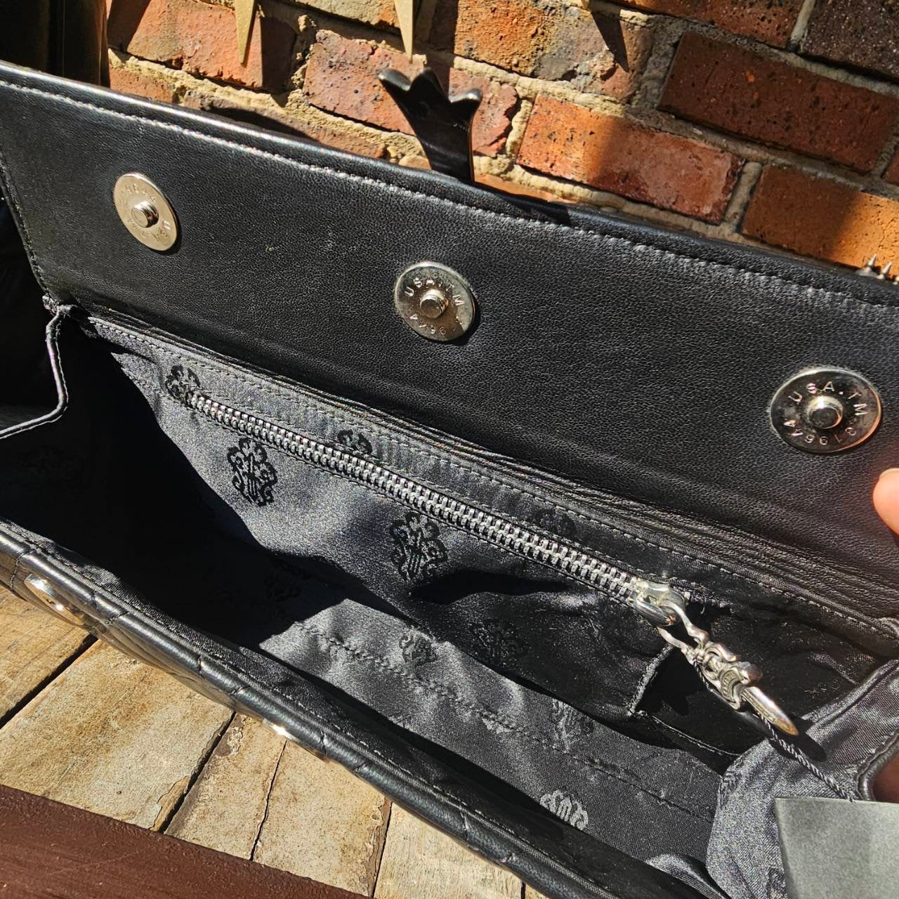 CHROME HEARTS Large CH Cross Quilted Dinner Clutch Bag クロムハーツ ラージCHクロス ディナー クラッチバッグ