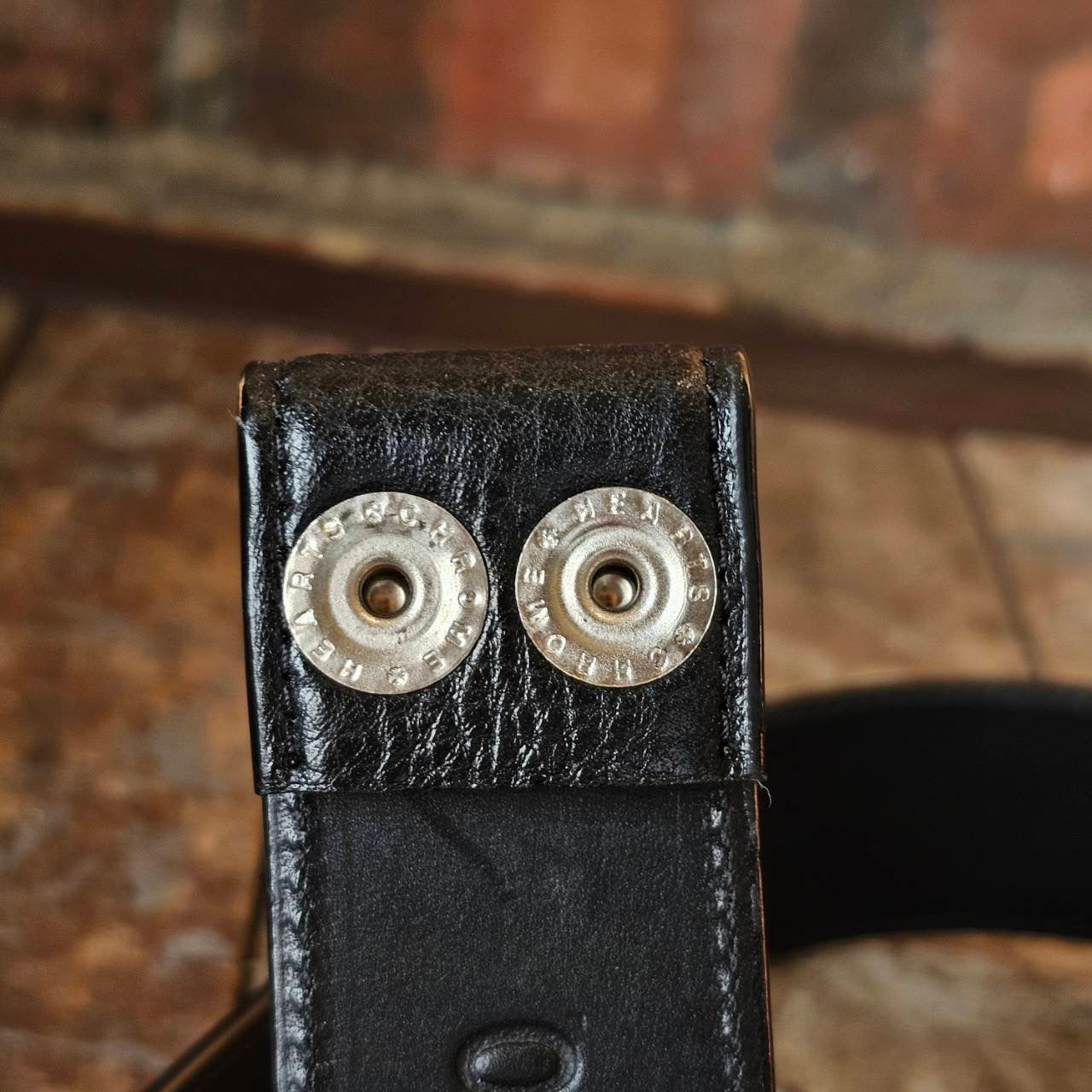 CHROME HEARTS 1.5 STRAP Horseshoe Rivet Leather Belt Size 30 クロムハーツ 1.5ストラップ ホースシューリベット レザーベルト サイズ30