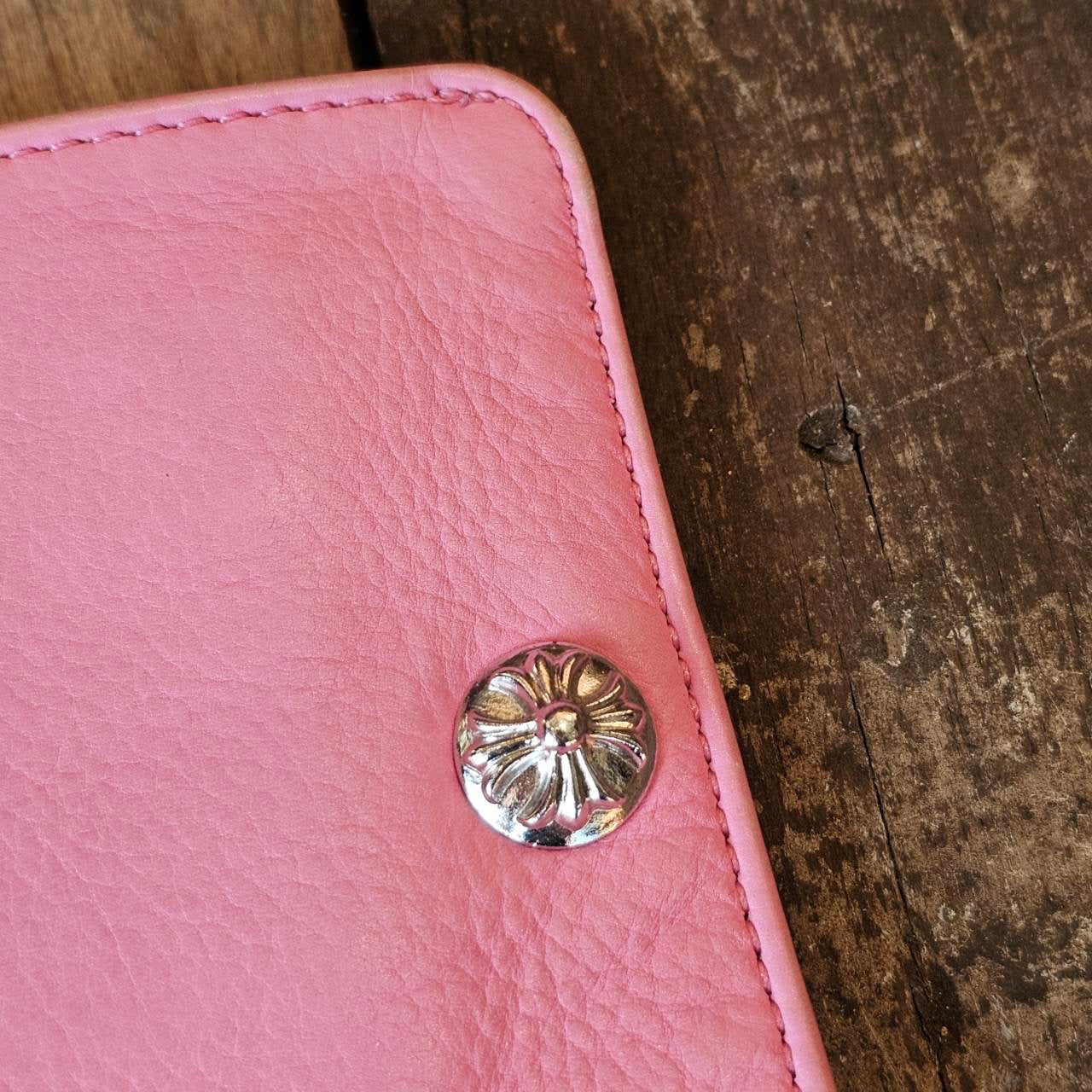 CHROME HEARTS 1SNAP Cross Ball Button Leather Wallet クロムハーツ 1スナップ クロスボールボタン レザーウォレット