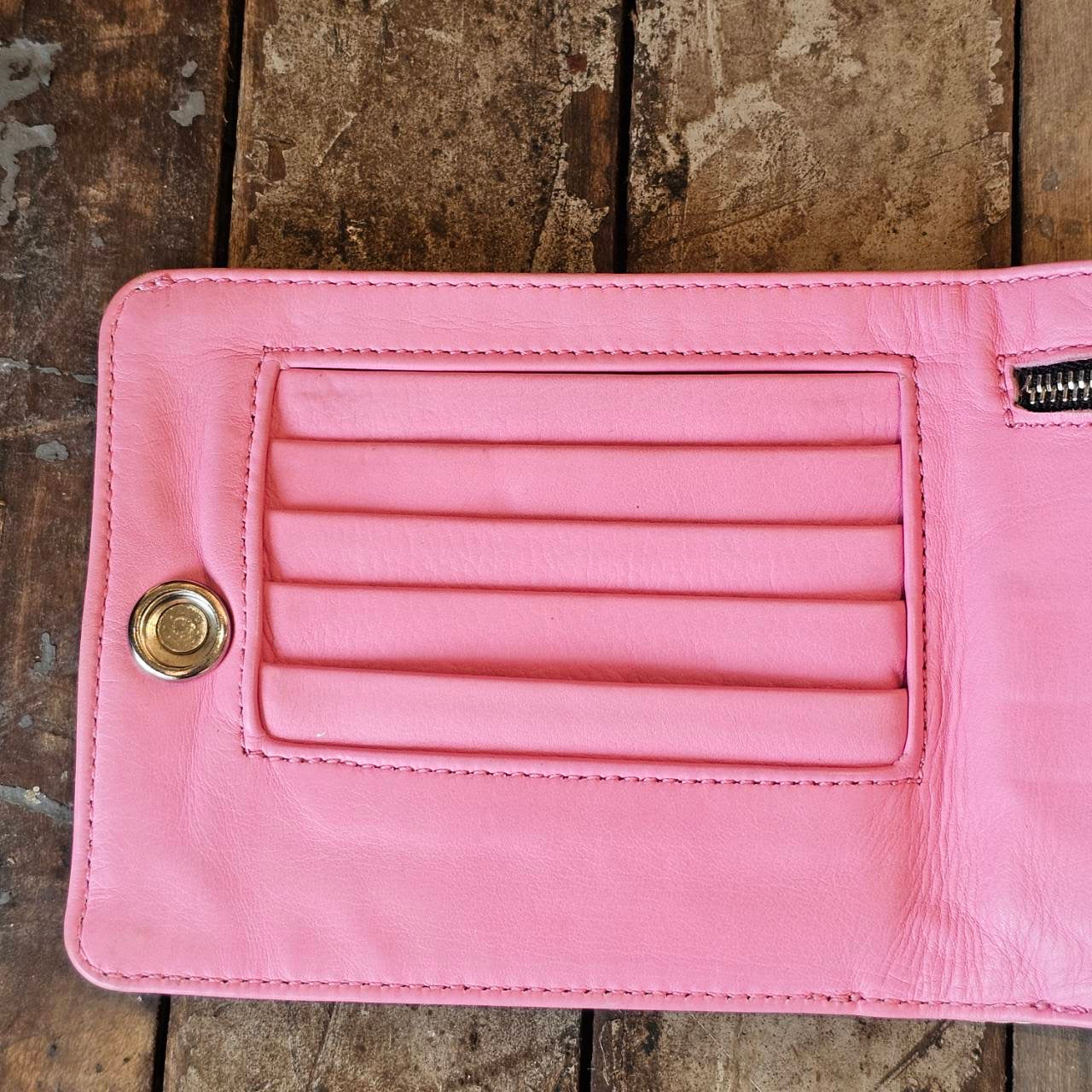 CHROME HEARTS 1SNAP Cross Ball Button Leather Wallet クロムハーツ 1スナップ クロスボールボタン レザーウォレット