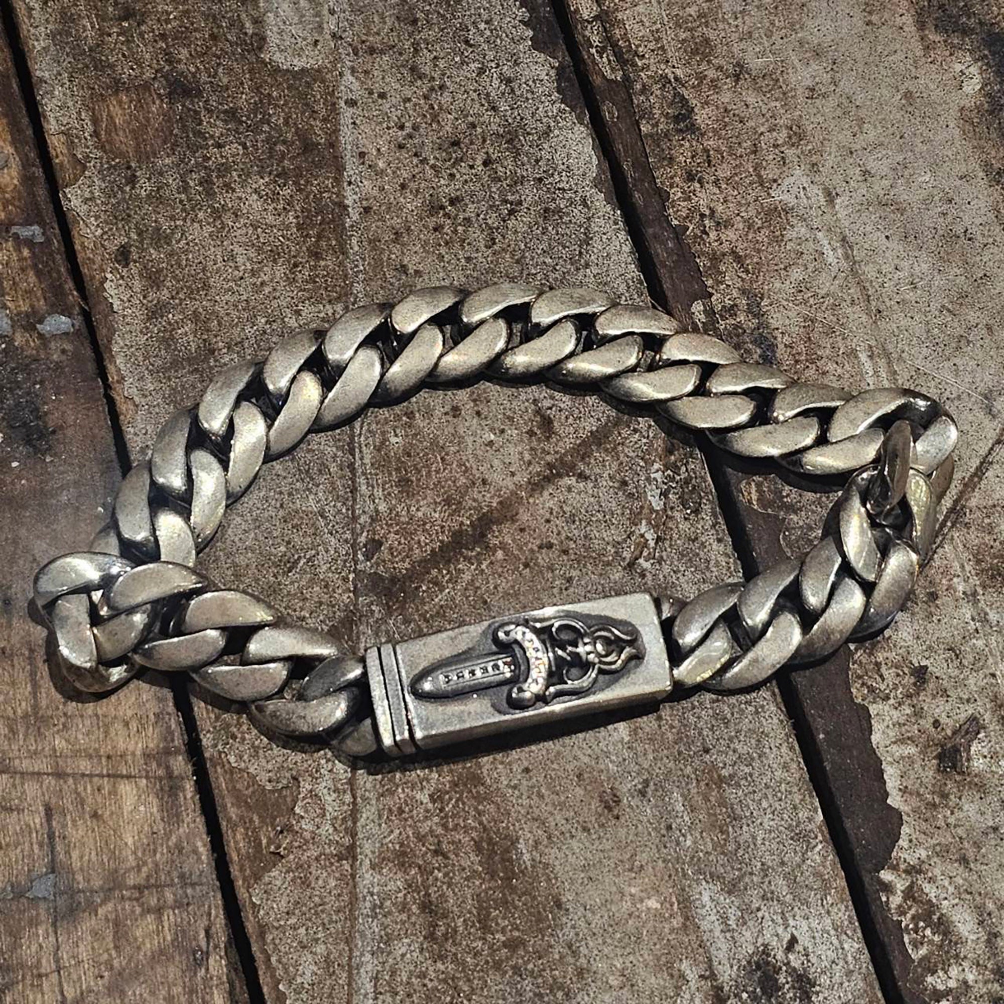 CHROME HEARTS MINI ID DAGGER Bracelet 23LINK クロムハーツ ミニ ID