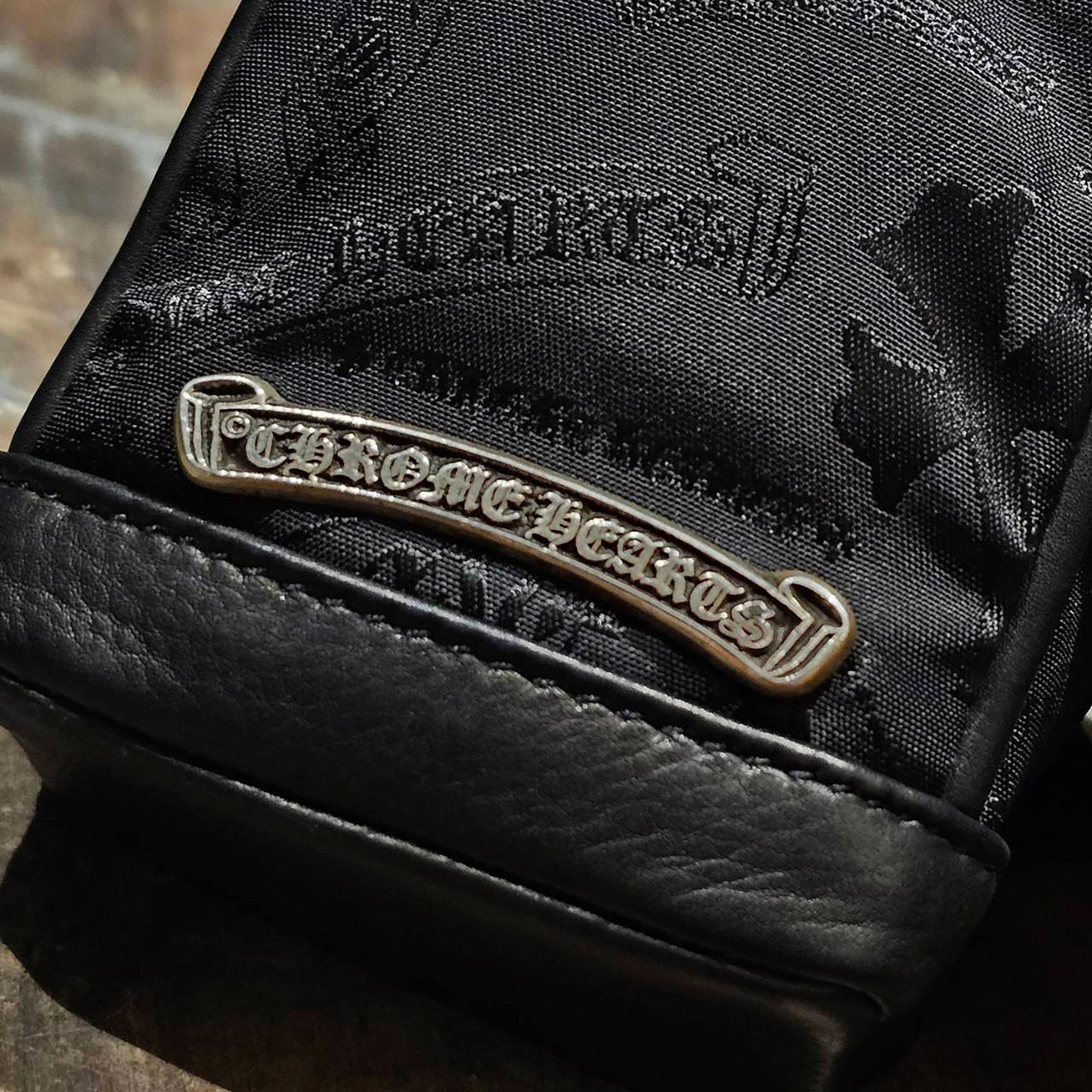 CHROME HEART Stencil Pattern Leather Wrist Bag クロムハーツ ステンシルパターン レザー リストバッグ