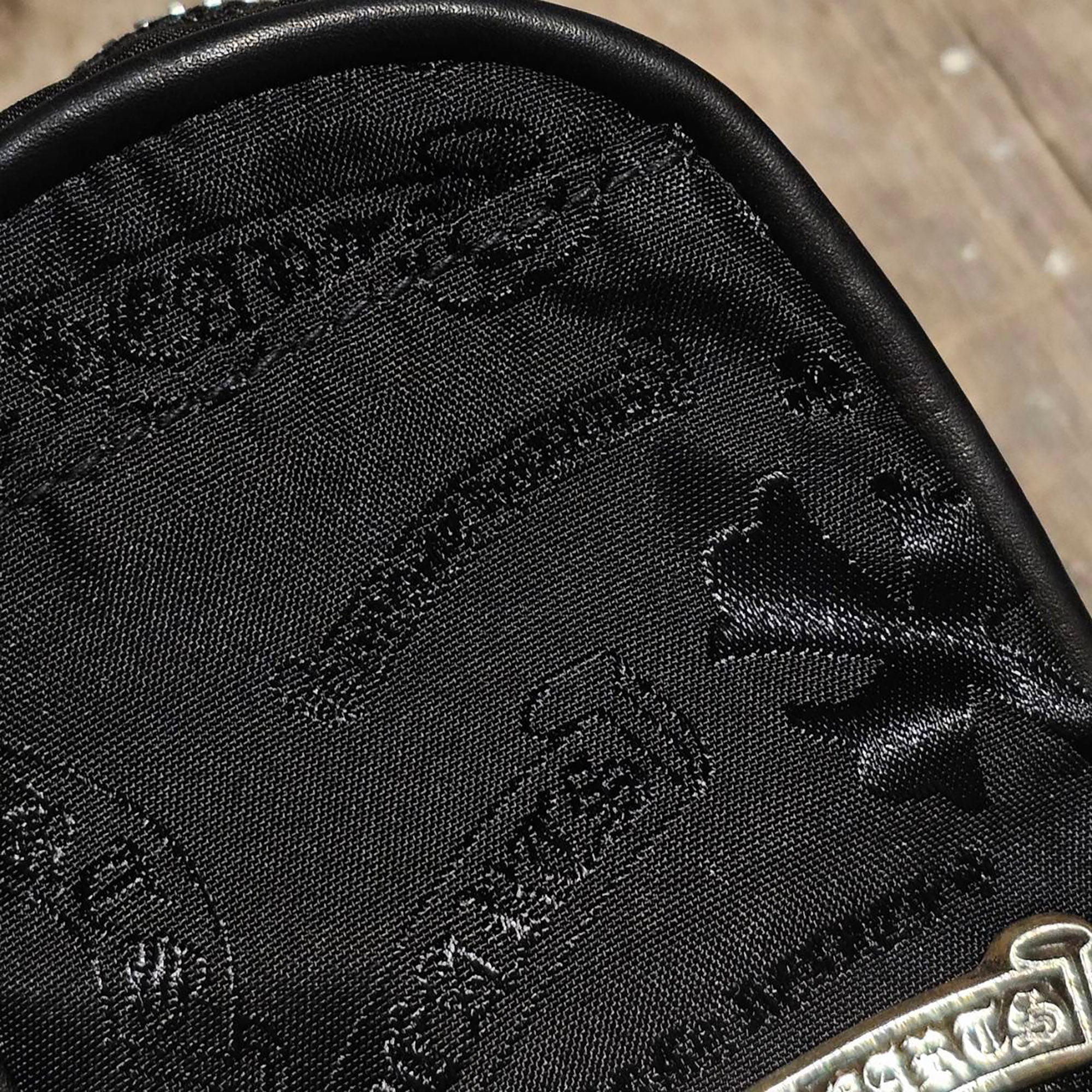 CHROME HEART Stencil Pattern Leather Wrist Bag クロムハーツ ステンシルパターン レザー リストバッグ