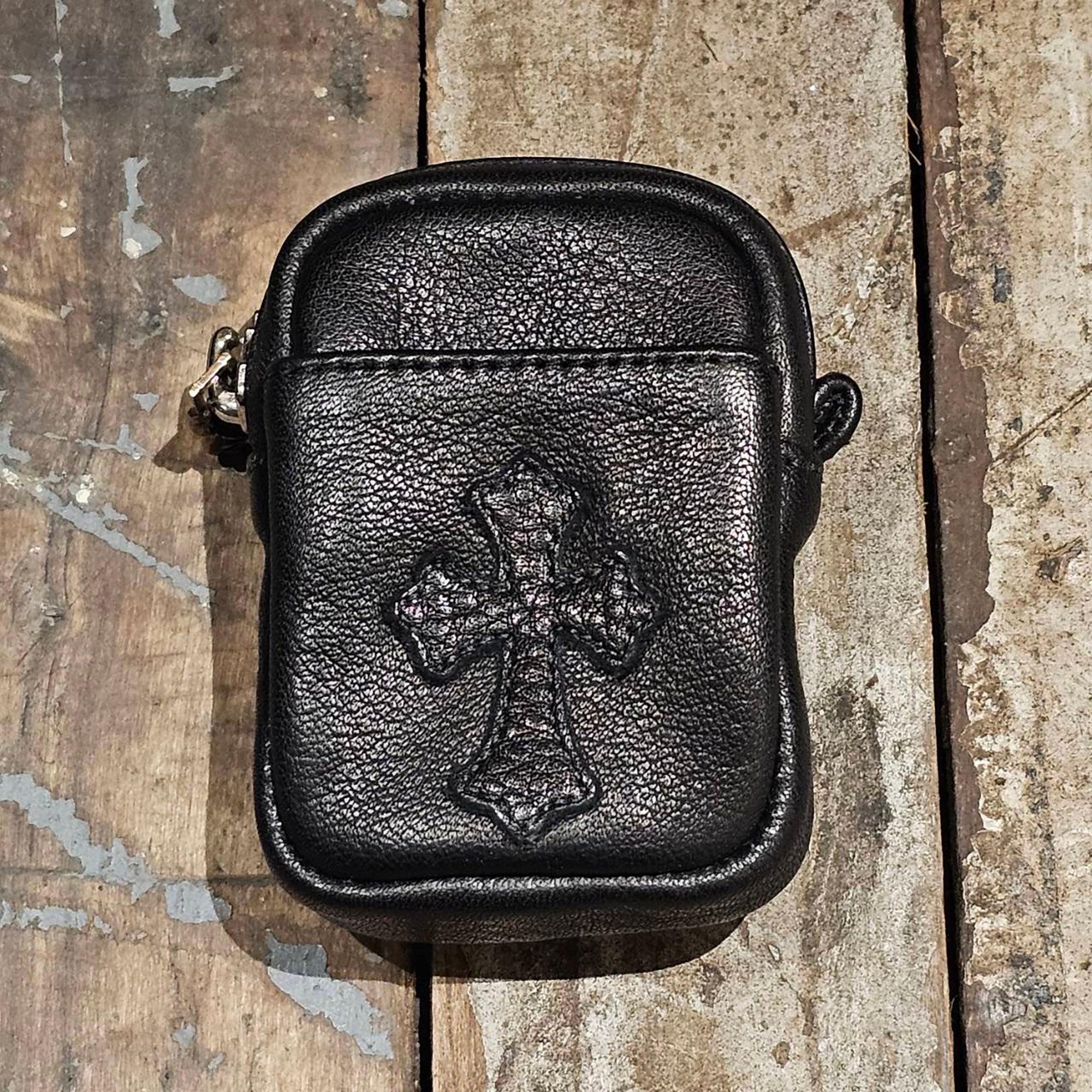 CHROME HEARTS 1 Cross Leather Patch Micro Taka Leather Poach クロムハーツ 1クロスレザーパッチ マイクロタカレザーポーチ
