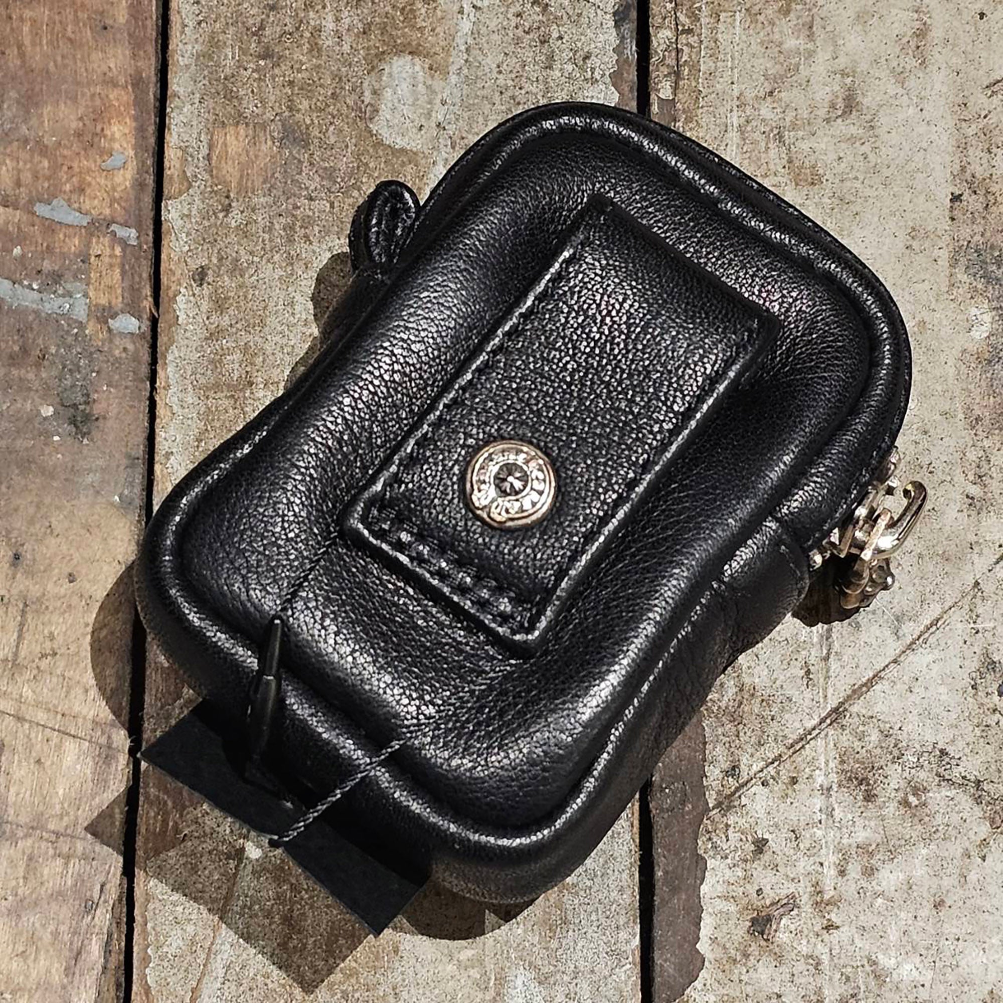 CHROME HEARTS 1 Cross Leather Patch Micro Taka Leather Poach クロムハーツ 1クロスレザーパッチ マイクロタカレザーポーチ