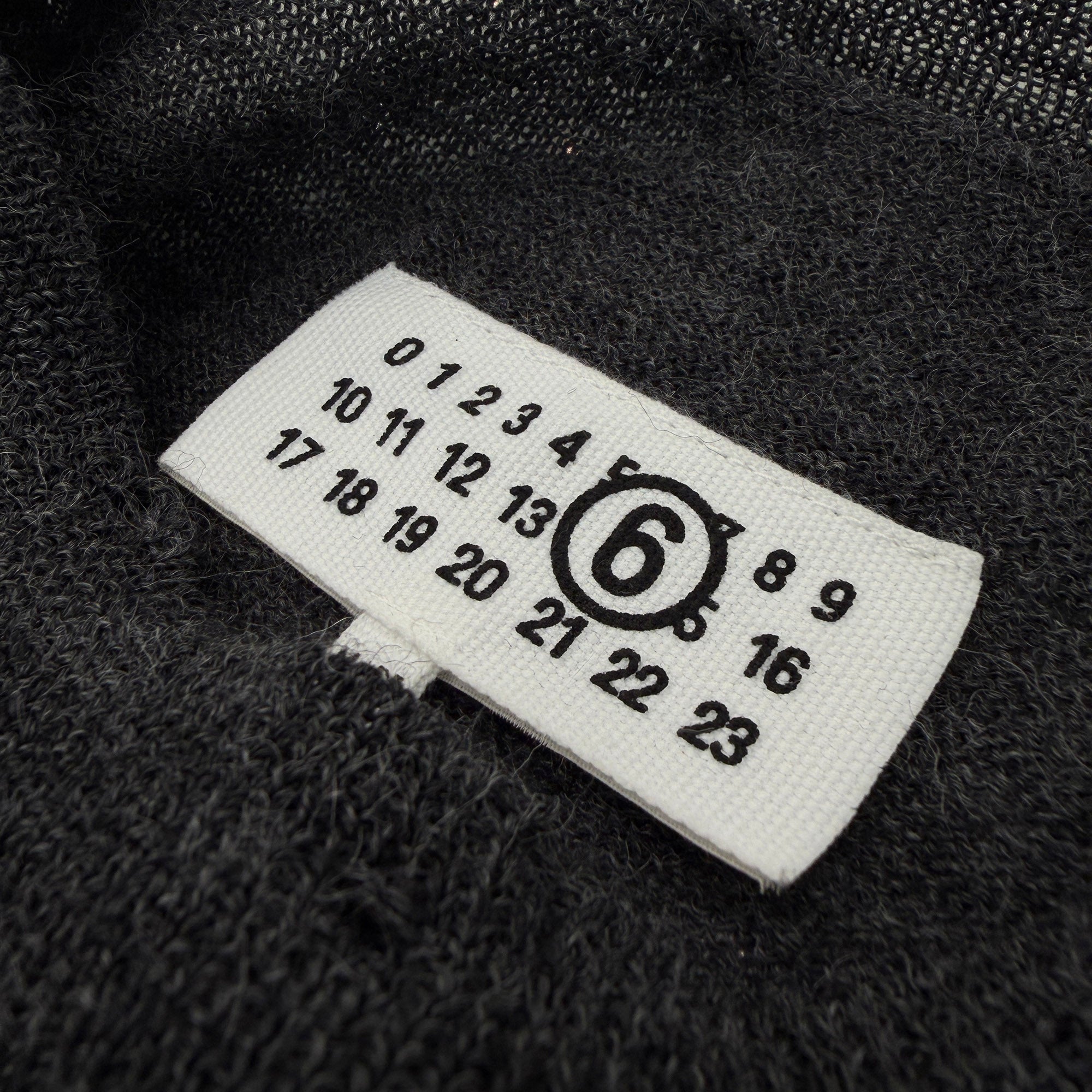 MM6 Maison Margiela 2025AW Destroyed Numbers Crew Neck Knit SH0HL0033 Size XL エムエムシックス メゾンマルジェラ デストロイ加工 ナンバーズ クルーネック ニット サイズXL