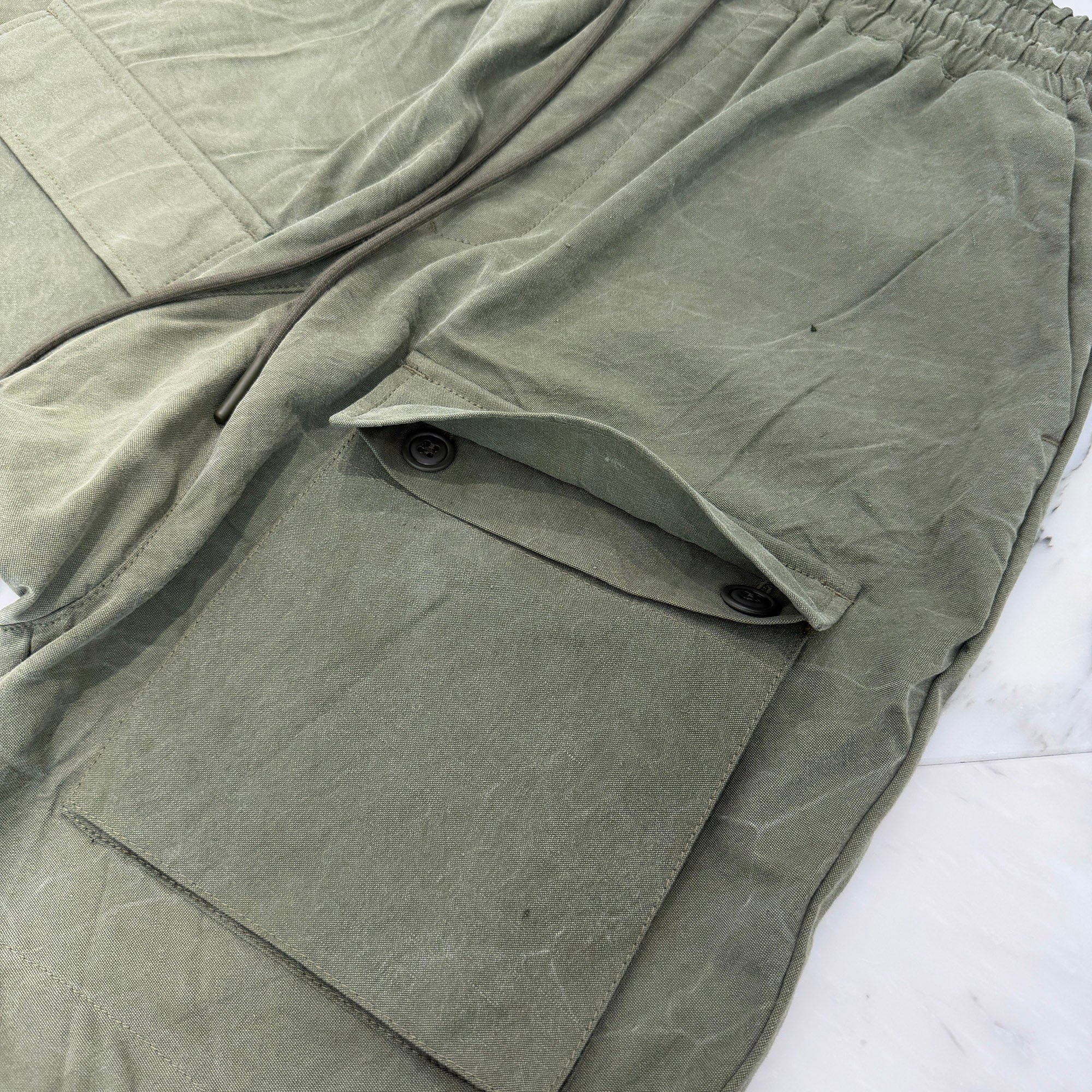 READYMADE Vintage Military Fabric Cargo Shorts RE-CO-KH-00-00-273 Size 1 レディメイド ヴィンテージ ミリタリーファブリック カーゴショーツ サイズ1