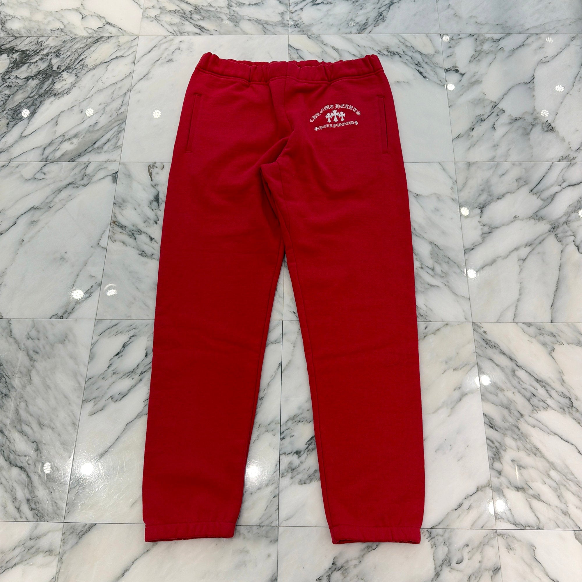 CHROME HEARTS King Taco 3 Cemetery Cross Embroidery Sweat Long Pants Size XL クロムハーツ キングタコ3セメタリークロス刺繍スウェットロングパンツ サイズXL