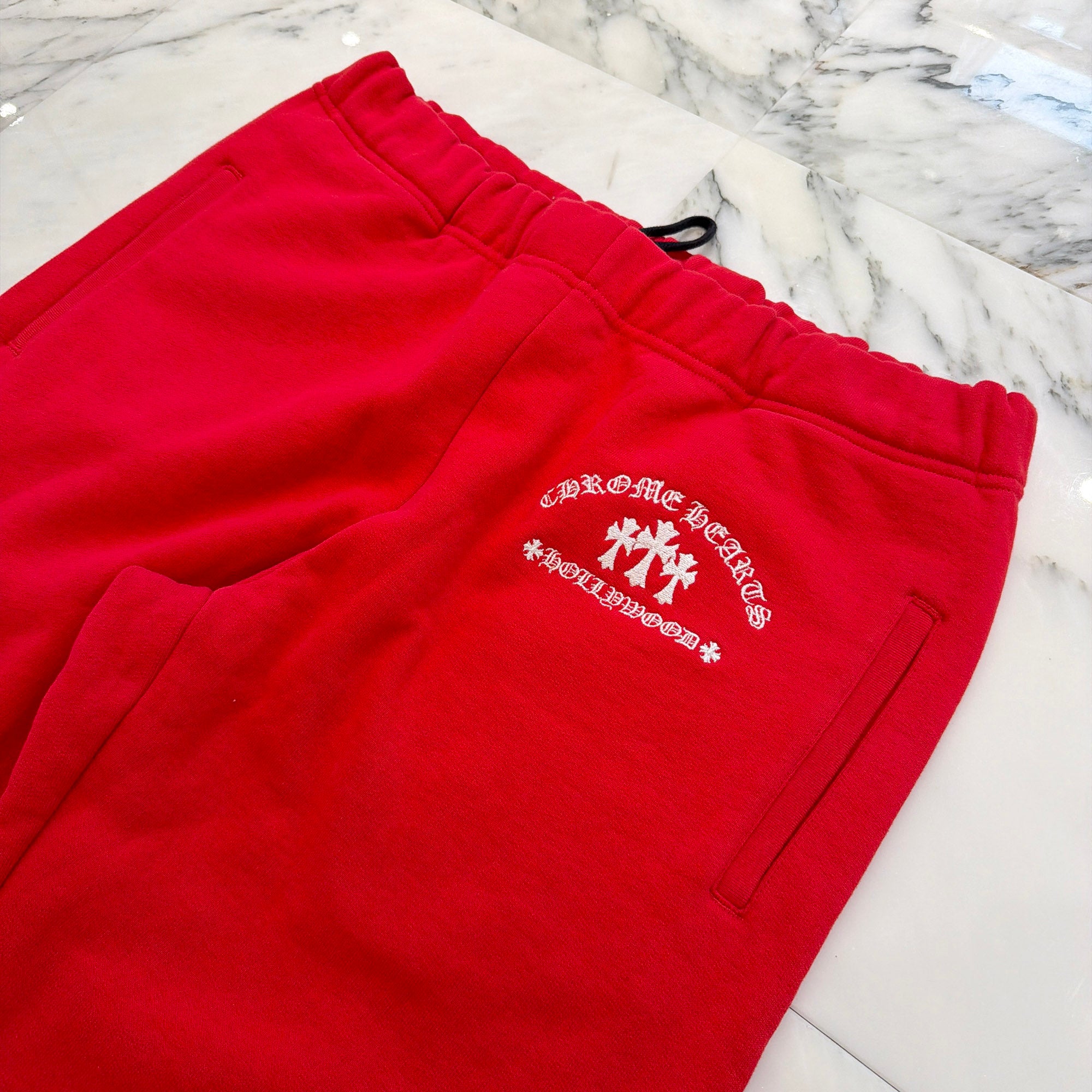CHROME HEARTS King Taco 3 Cemetery Cross Embroidery Sweat Long Pants Size XL クロムハーツ キングタコ3セメタリークロス刺繍スウェットロングパンツ サイズXL