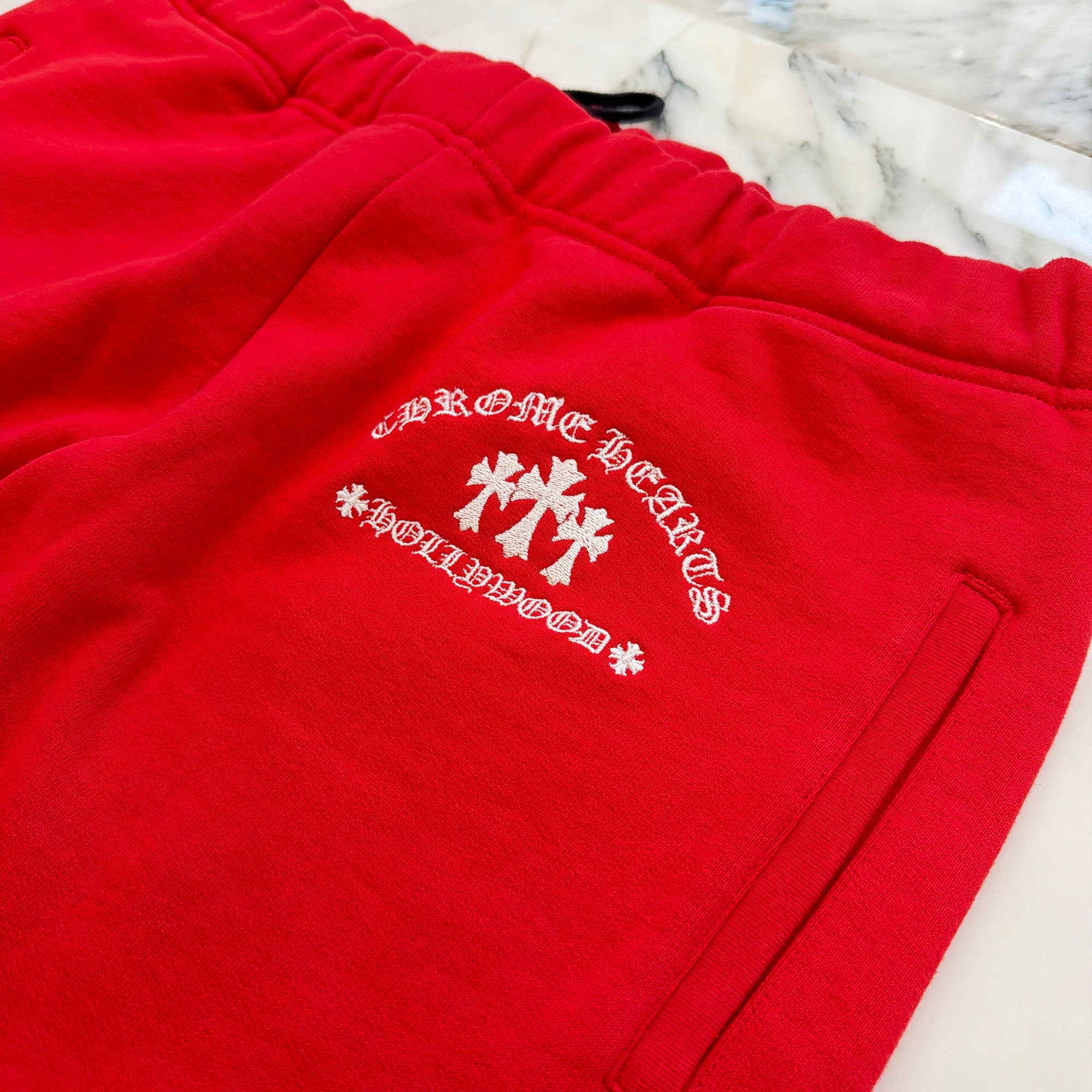 CHROME HEARTS King Taco 3 Cemetery Cross Embroidery Sweat Long Pants Size XL クロムハーツ キングタコ3セメタリークロス刺繍スウェットロングパンツ サイズXL