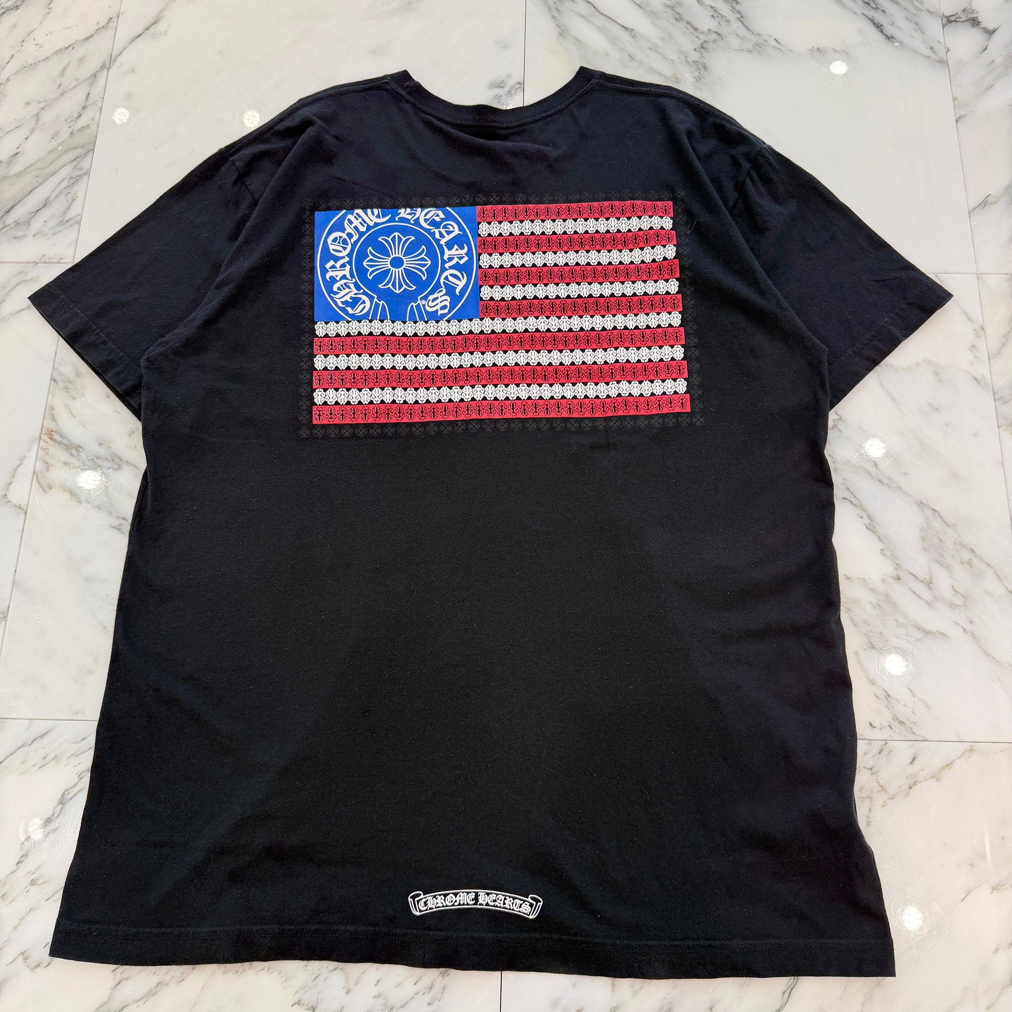 CHROME HEARTS American Flag Scroll Logo Tee Size XL クロムハーツ アメリカ国旗 スクロールロゴ Tシャツ サイズXL