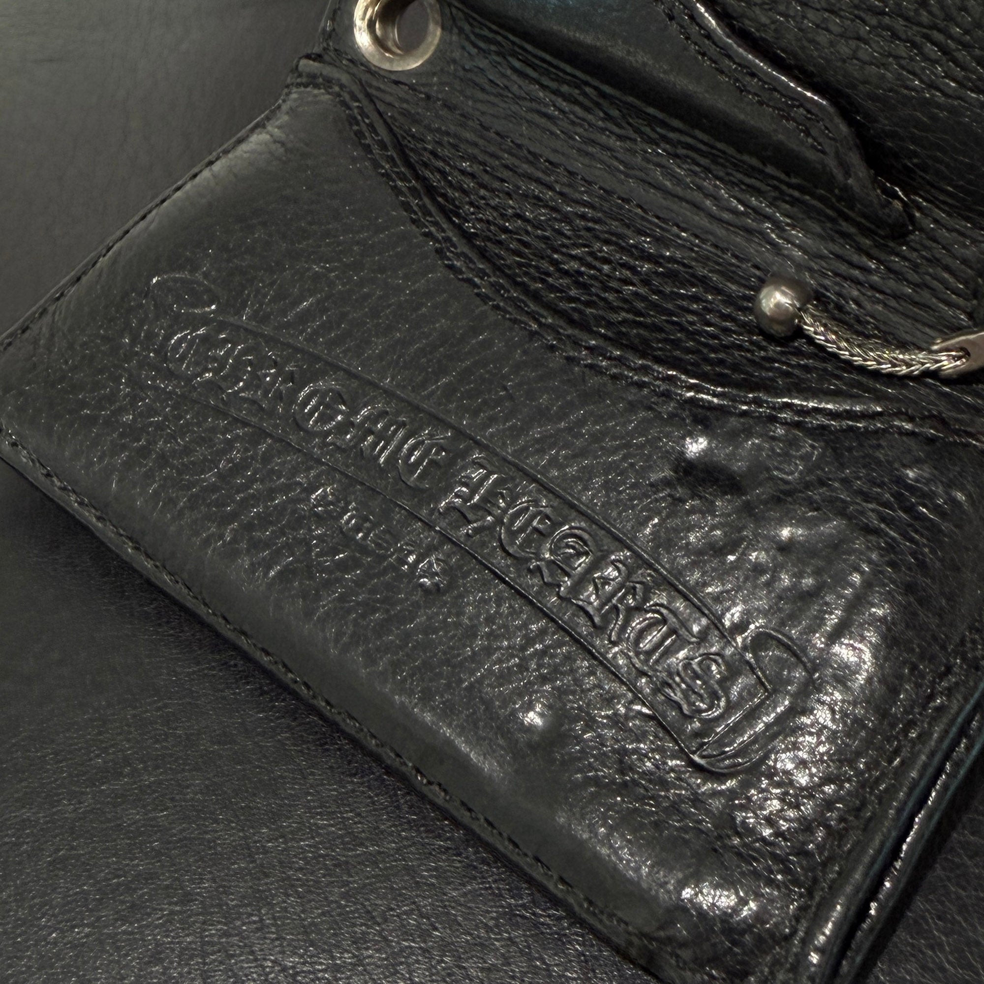 CHROME HEARTS 3 FOLD Cross Ball Button Leather Wallet クロムハーツ 3フォールド クロスボールボタン レザーウォレット