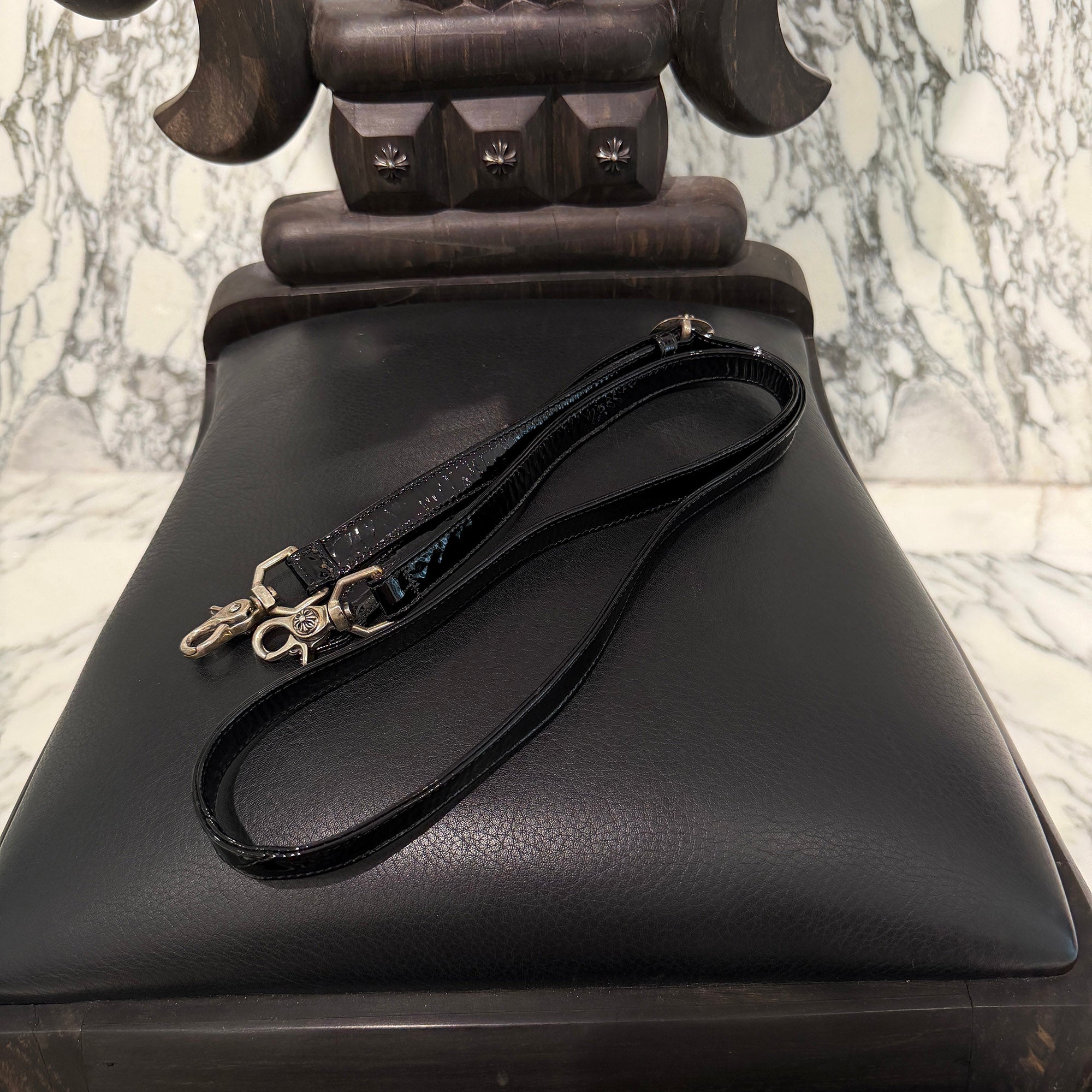 CHROME HEARTS TAKAMINI 3 Cemetery Cross Patch Patent Leather Shoulder Bag クロムハーツ タカミニ 3セメタリークロスパッチ パテントレザー ショルダーバッグ
