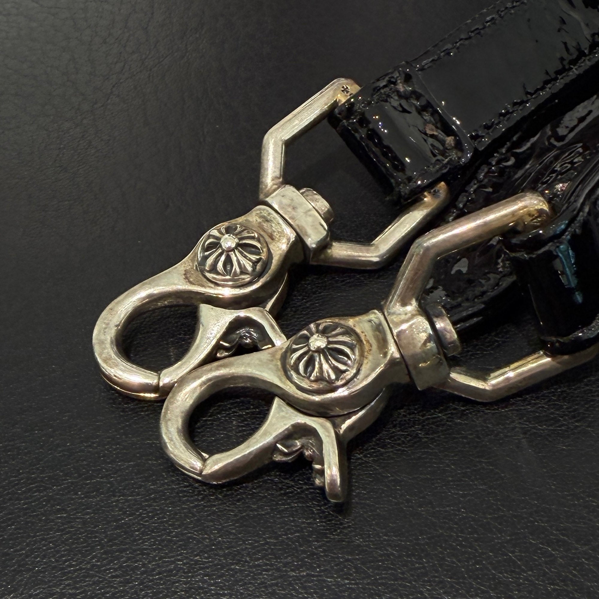 CHROME HEARTS TAKAMINI 3 Cemetery Cross Patch Patent Leather Shoulder Bag クロムハーツ タカミニ 3セメタリークロスパッチ パテントレザー ショルダーバッグ