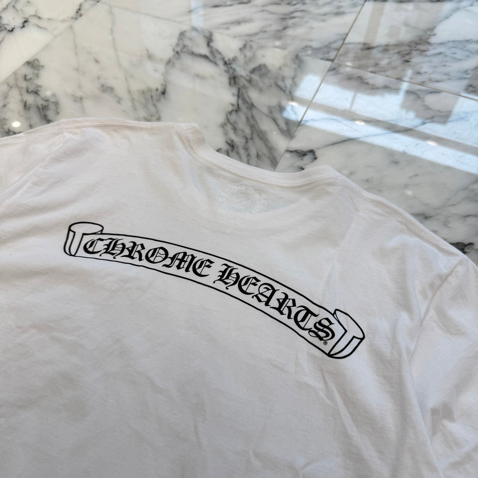 CHROME HEARTS Back Scroll Logo Tee Size L クロムハーツ バックスクロールロゴ Tシャツ サイズL