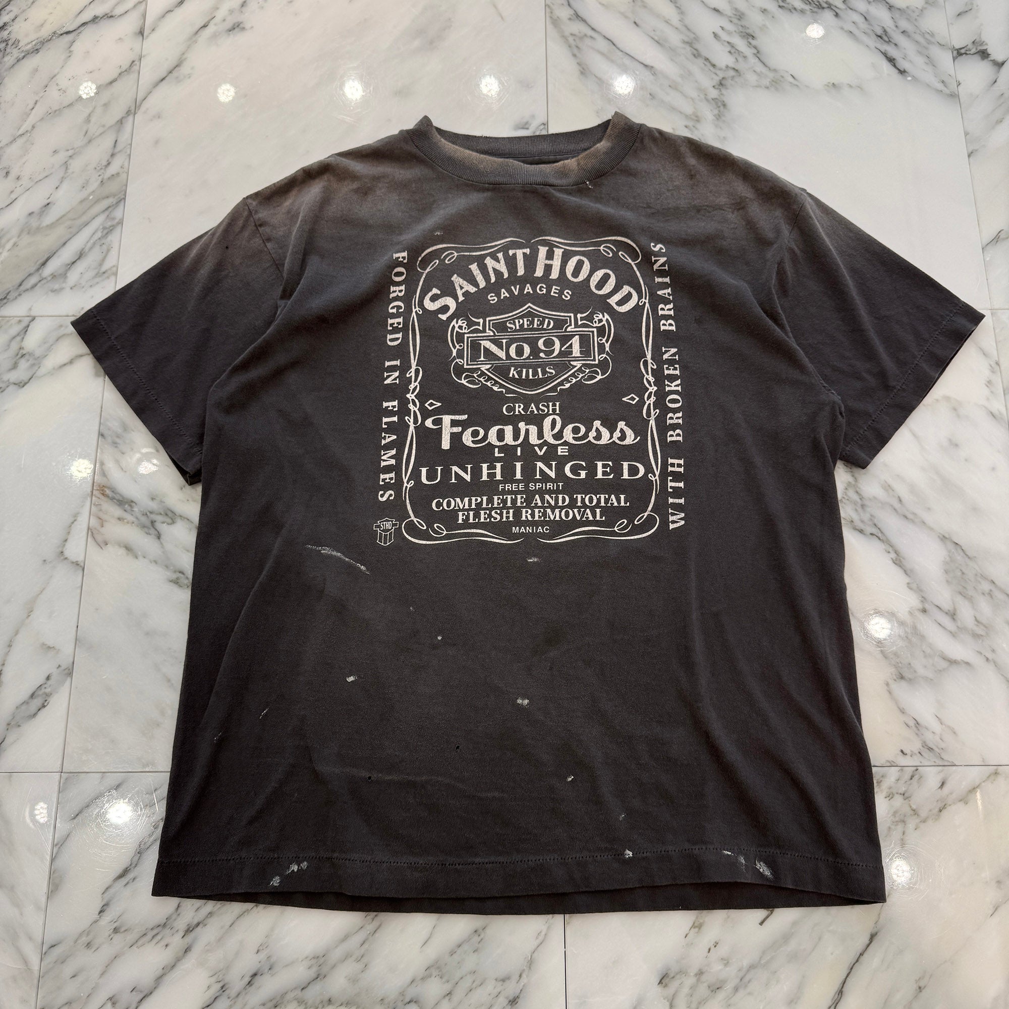 SAINT Mxxxxxx x NEIGHBORHOOD 2025SS "STHD.FEARLESS" S/S Tee SM-HR8-0000-C70 Size S セントマイケル × ネイバーフッド "STHD.フィアレス" 半袖Ｔシャツ サイズS