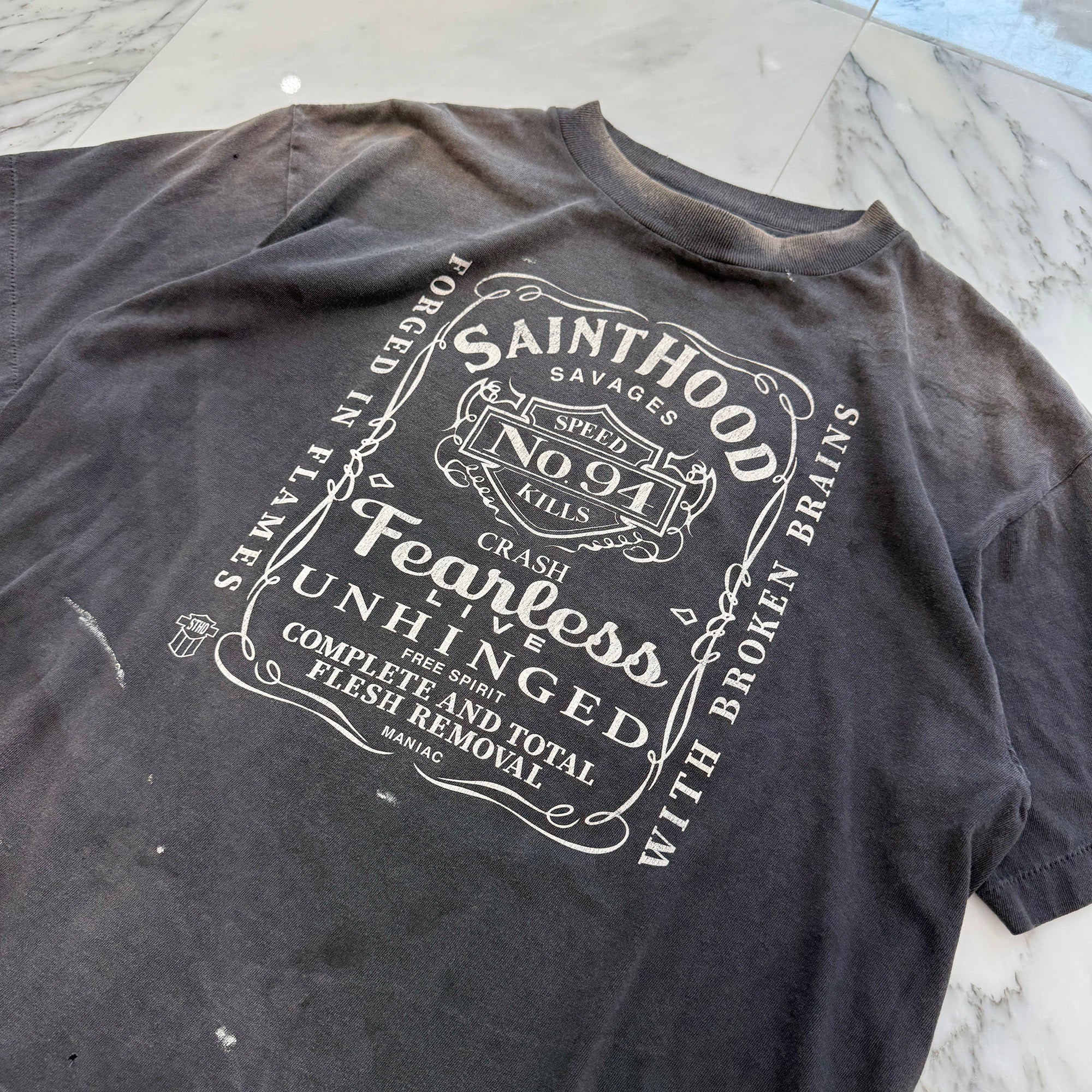 SAINT Mxxxxxx x NEIGHBORHOOD 2025SS "STHD.FEARLESS" S/S Tee SM-HR8-0000-C70 Size S セントマイケル × ネイバーフッド "STHD.フィアレス" 半袖Ｔシャツ サイズS