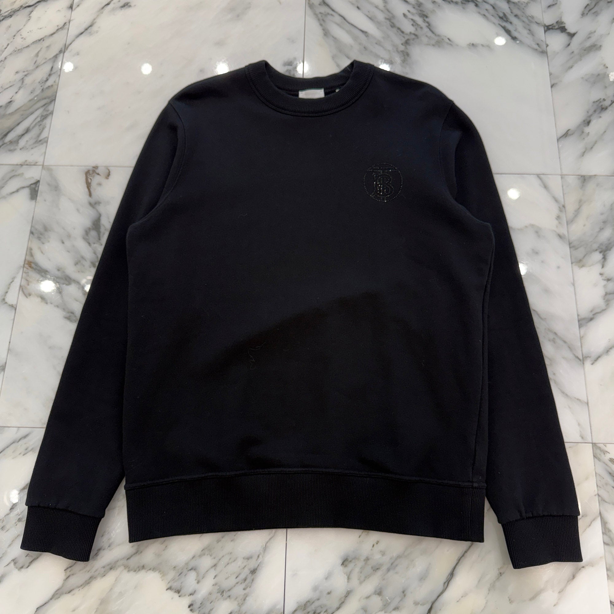 BURBERRY Rhinestone Logo Sweatshirt 8024532 Size S バーバリー ラインストーンロゴスウェットシャツ サイズS