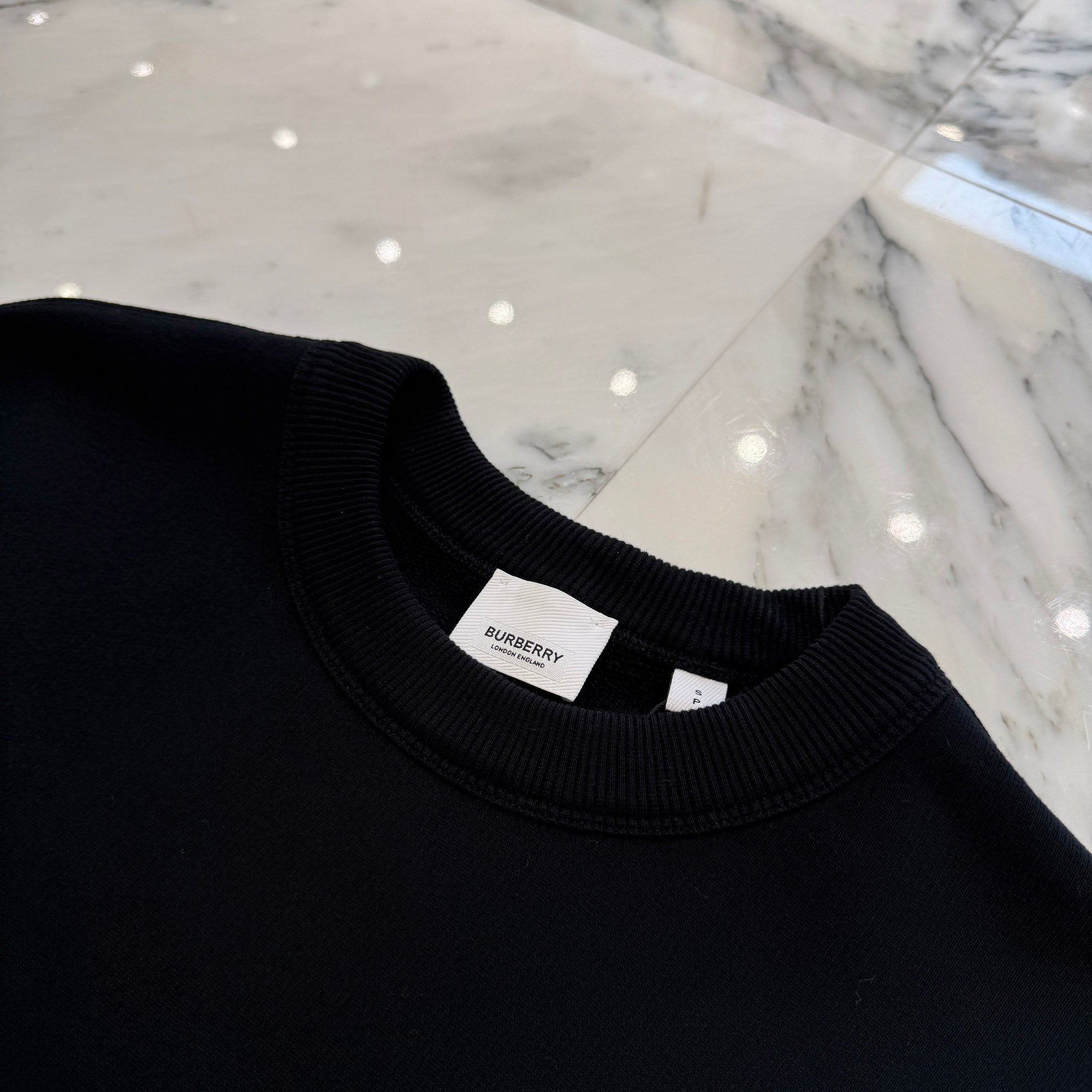 BURBERRY Rhinestone Logo Sweatshirt 8024532 Size S バーバリー ラインストーンロゴスウェットシャツ サイズS