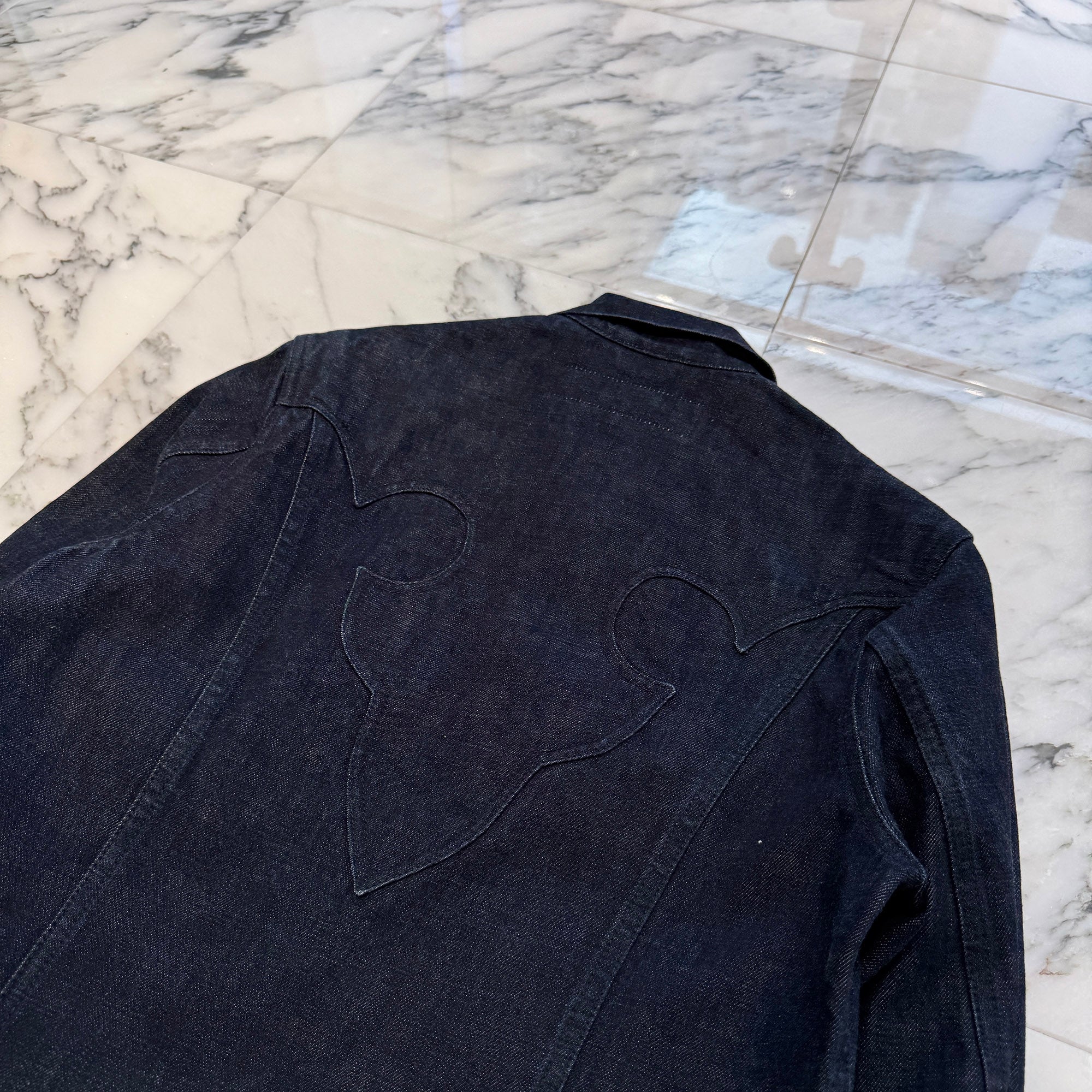 CHROME HEARTS SWEET CHEECKS Back Flare Knee Denim Jacket Size S クロムハーツ スウィート・チークス バックフレアニー デニムジャケット サイズS