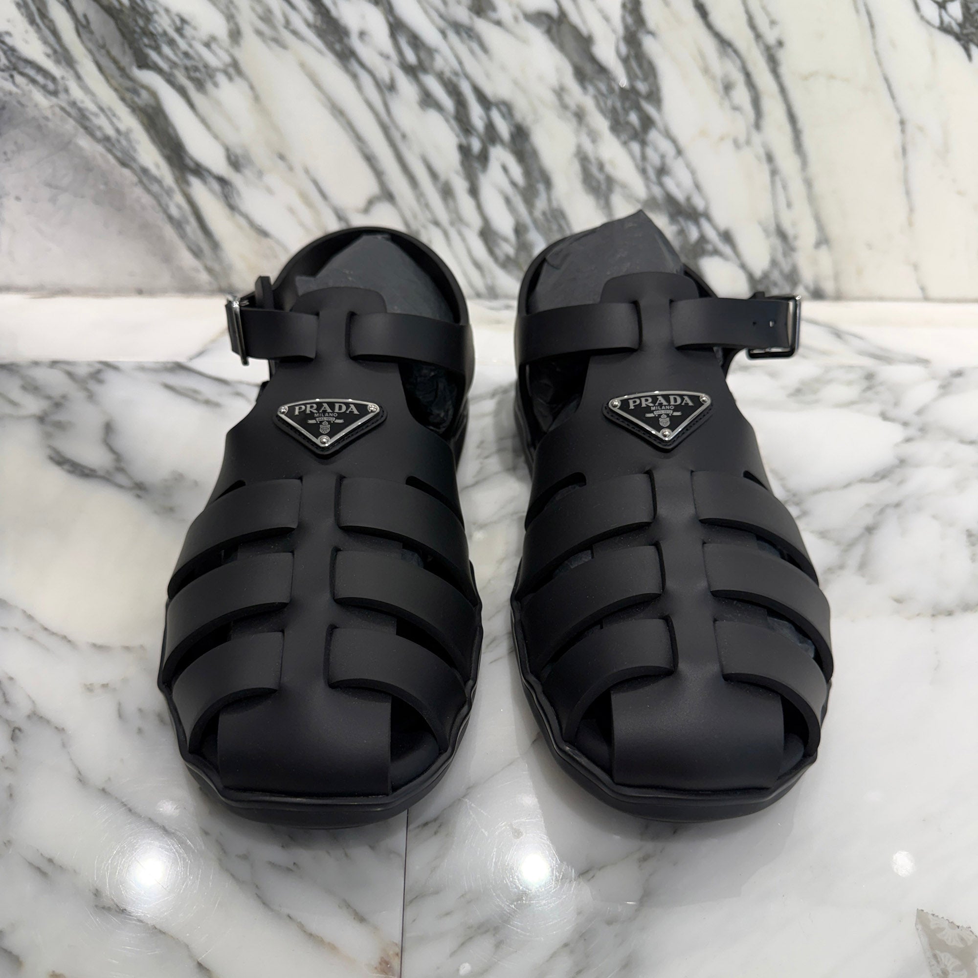 PRADA 2025SS Rubber Fisherman Sandals 2X3119 3LKK F0002 Size 10.5(約29.5cm) プラダ ラバーフィッシャーマン サンダル サイズ10.5(約29.5cm)