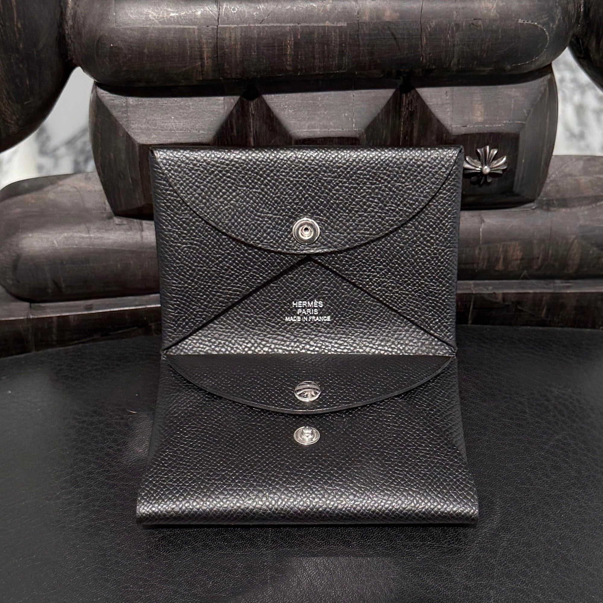 HERMES Calvi Duo Card Case "NOIR" W刻印 エルメス カルヴィデュオ カードケース "ノワール" W刻印