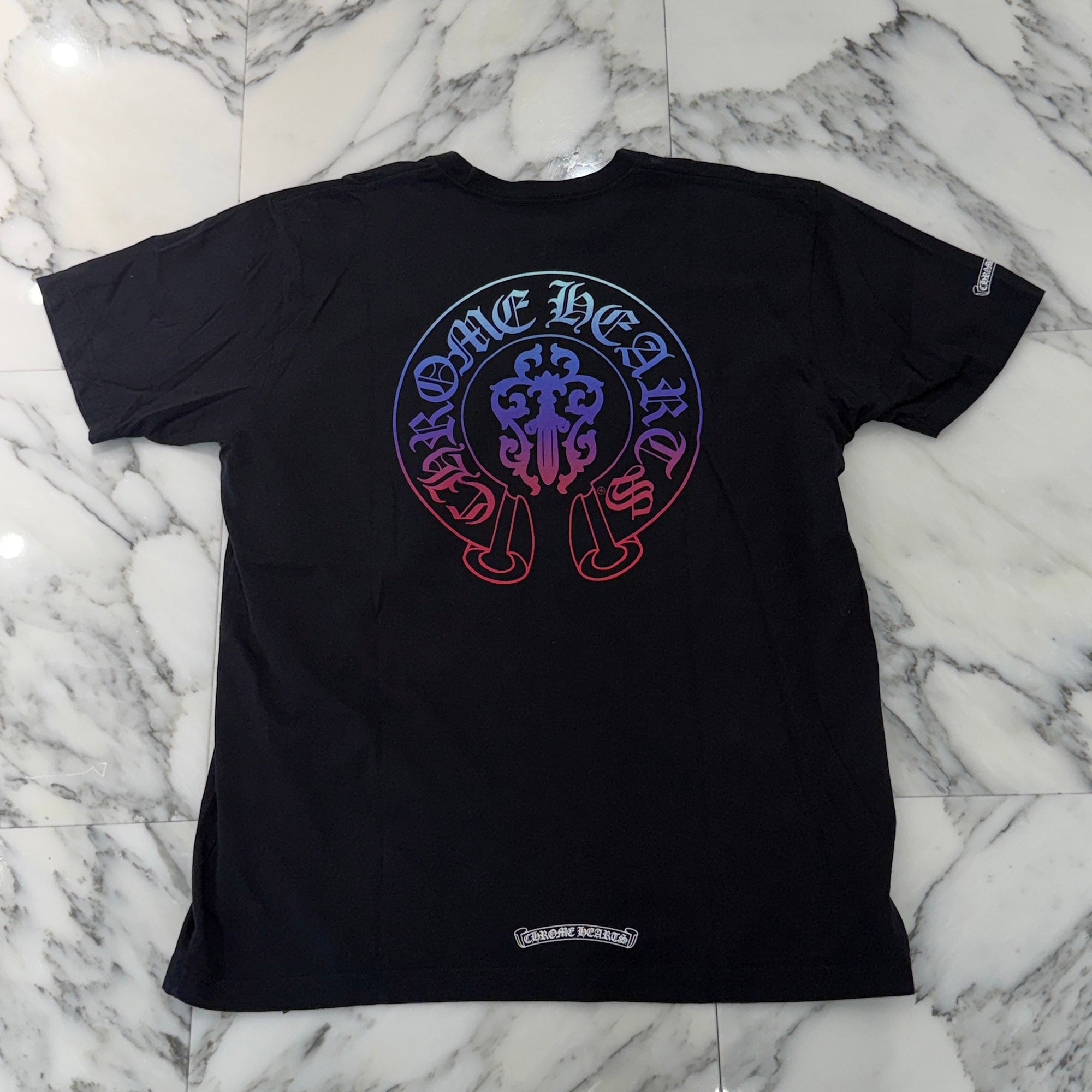 CHROME HEARTS Gradient Dagger Horseshoe Print Tee Size XL クロムハーツ グラデーション ダガー ホースシュー プリント Tシャツ サイズXL