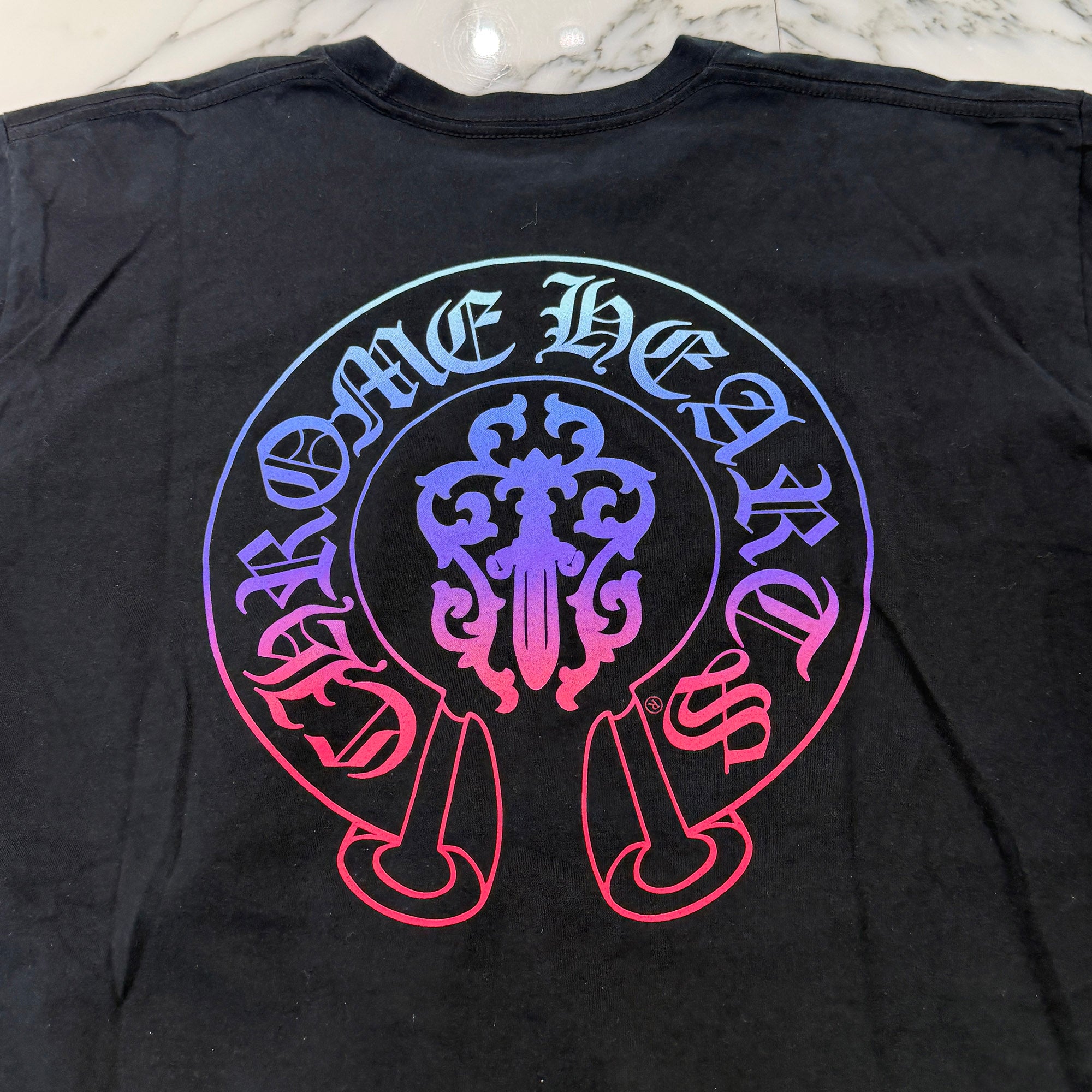 CHROME HEARTS Gradient Dagger Horseshoe Print Tee Size XL クロムハーツ グラデーション ダガー ホースシュー プリント Tシャツ サイズXL