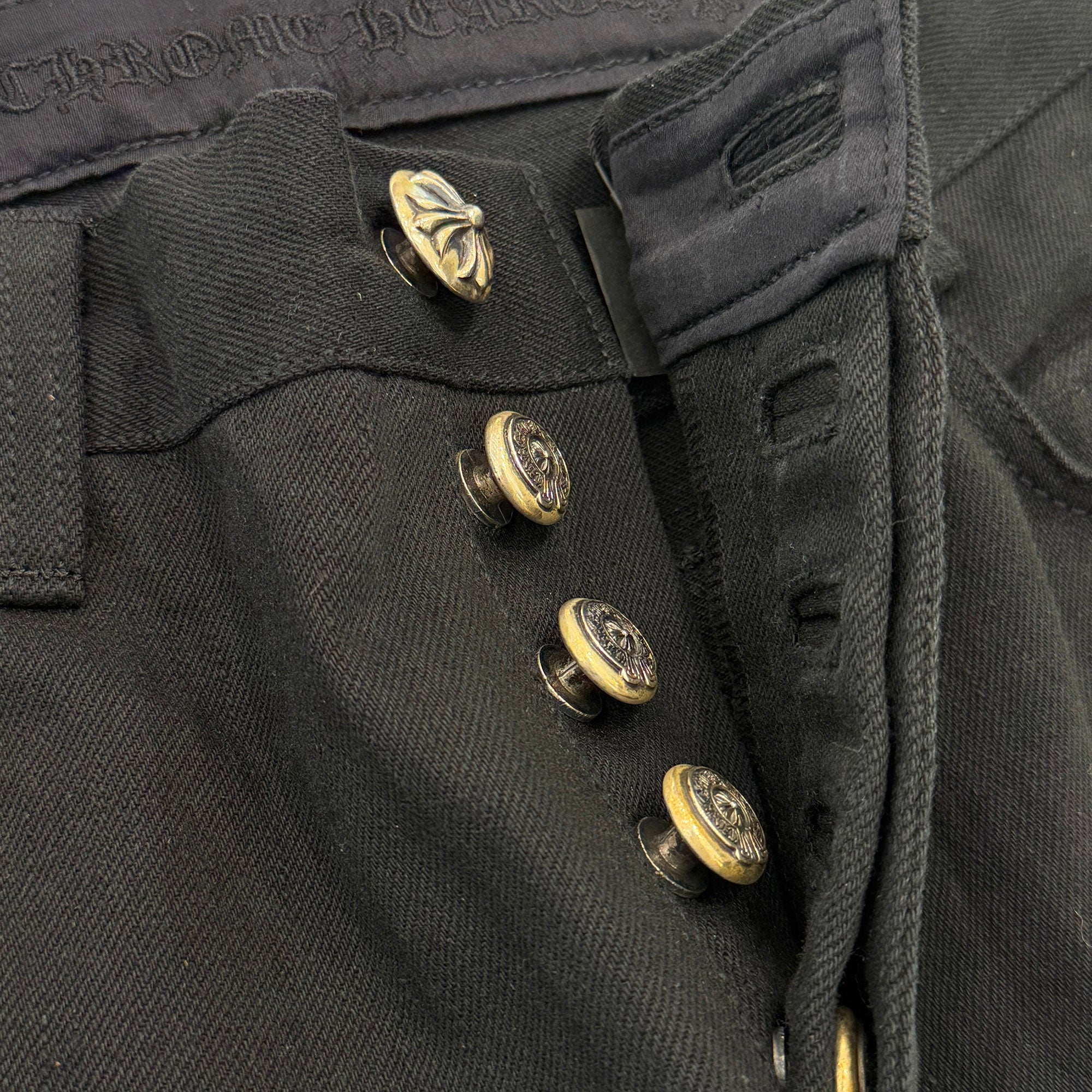 CHROME HEARTS Cross Ball Button Denim Pants Size 32 クロムハーツ クロスボールボタン デニムパンツ サイズ32