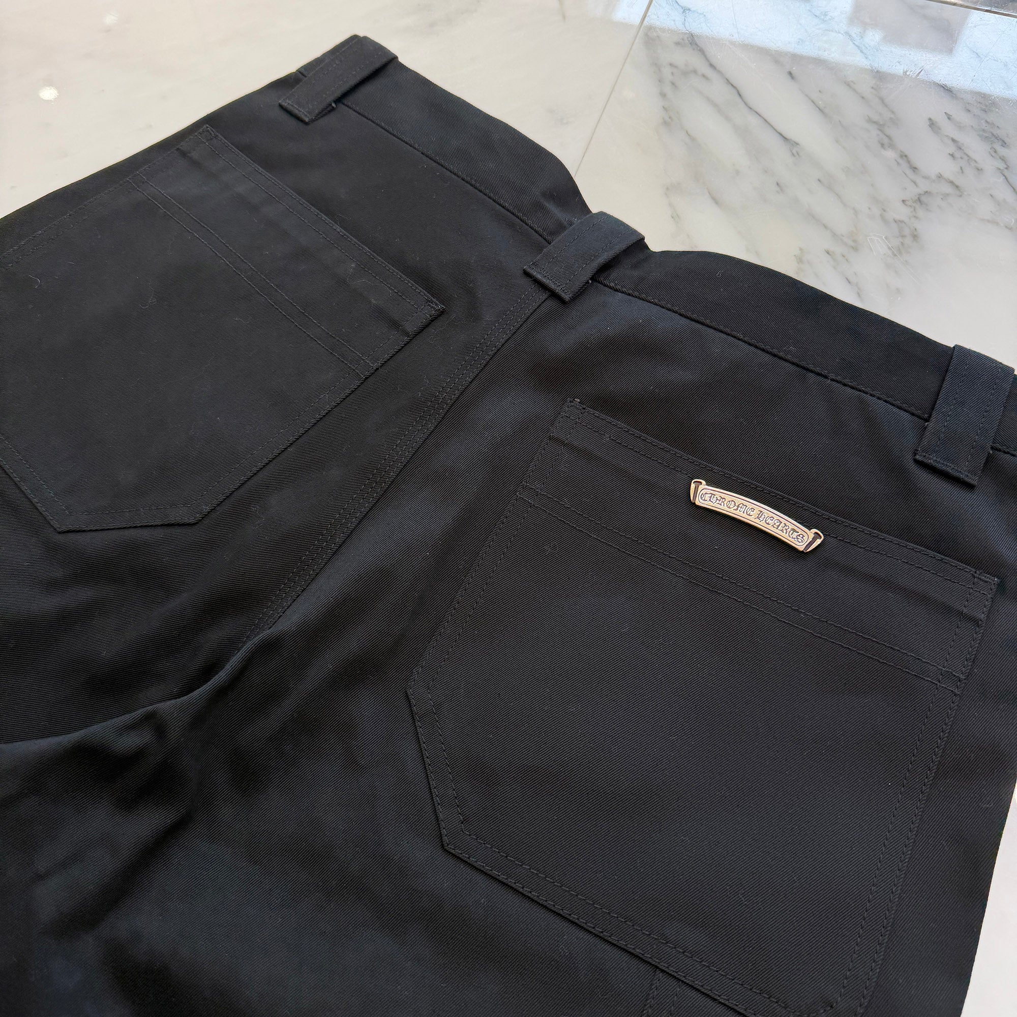 CHROME HEARTS Carpenter Cross Ball Button Denim Shorts Size 32 クロムハーツ カーペンター クロスボールボタン デニムショーツ サイズ32