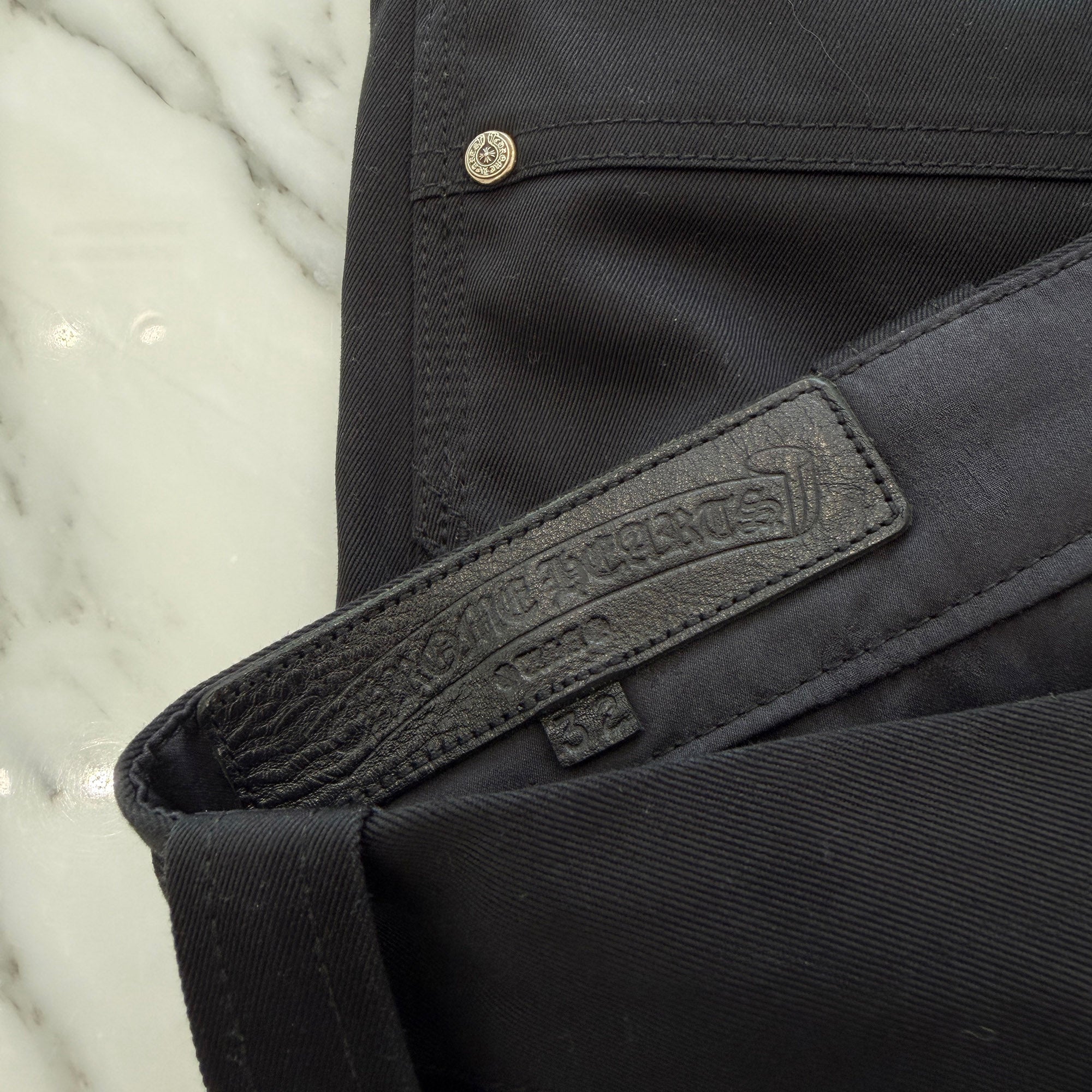 CHROME HEARTS Carpenter Cross Ball Button Denim Shorts Size 32 クロムハーツ カーペンター クロスボールボタン デニムショーツ サイズ32