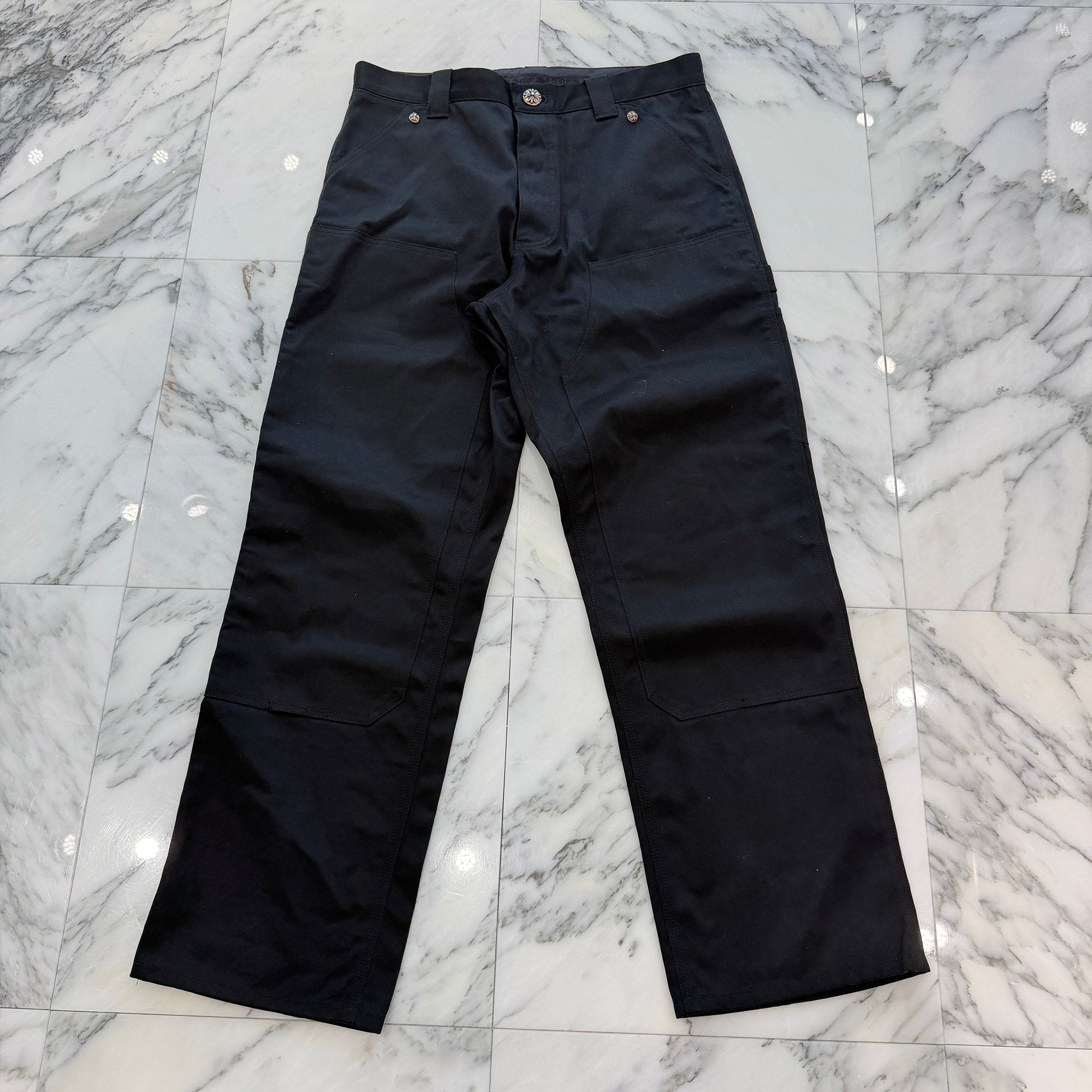 CHROME HEARTS Carpenter Cross Ball Button Denim Pants Size 33 クロムハーツ カーペンター クロスボールボタン デニムパンツ サイズ33