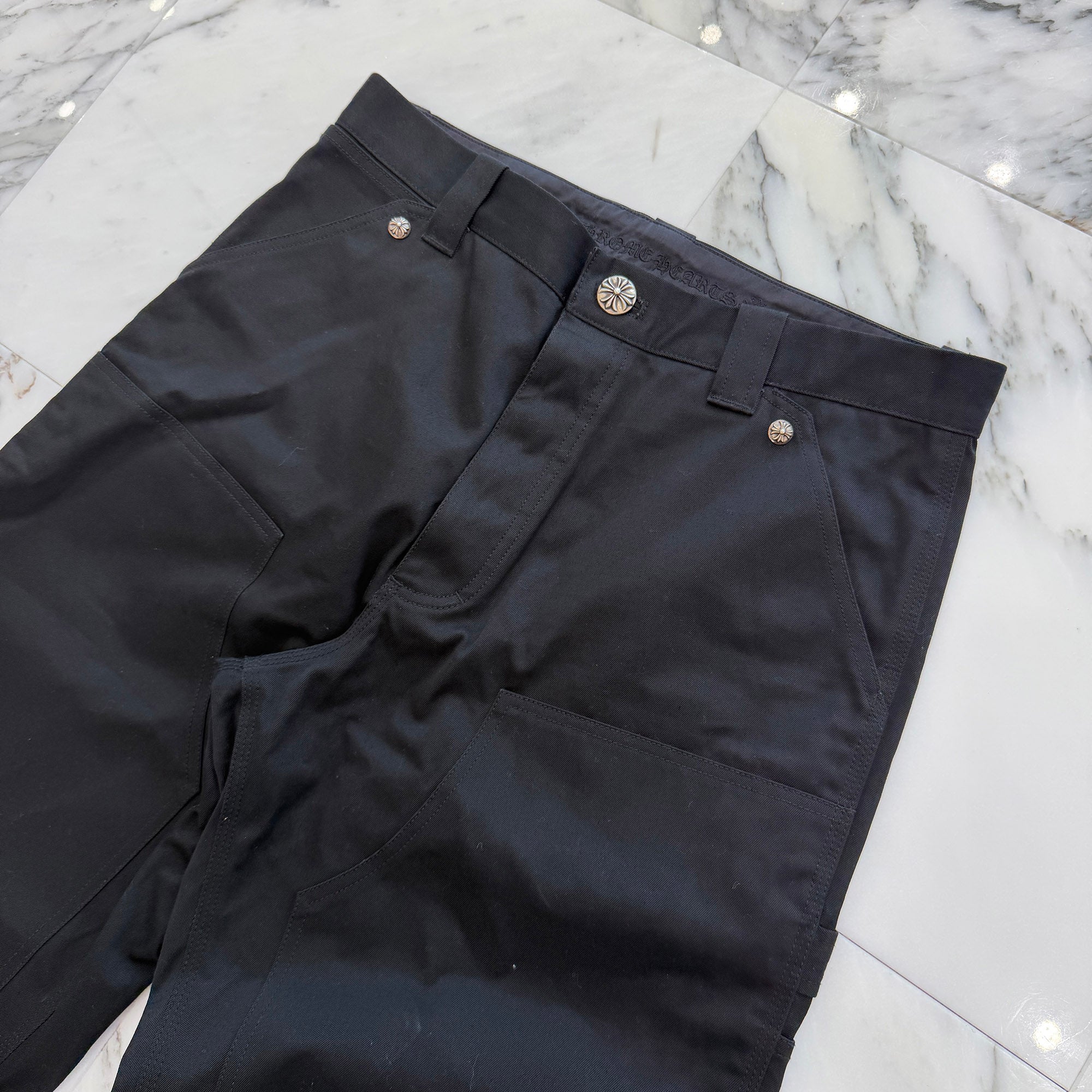 CHROME HEARTS Carpenter Cross Ball Button Denim Pants Size 33 クロムハーツ カーペンター クロスボールボタン デニムパンツ サイズ33