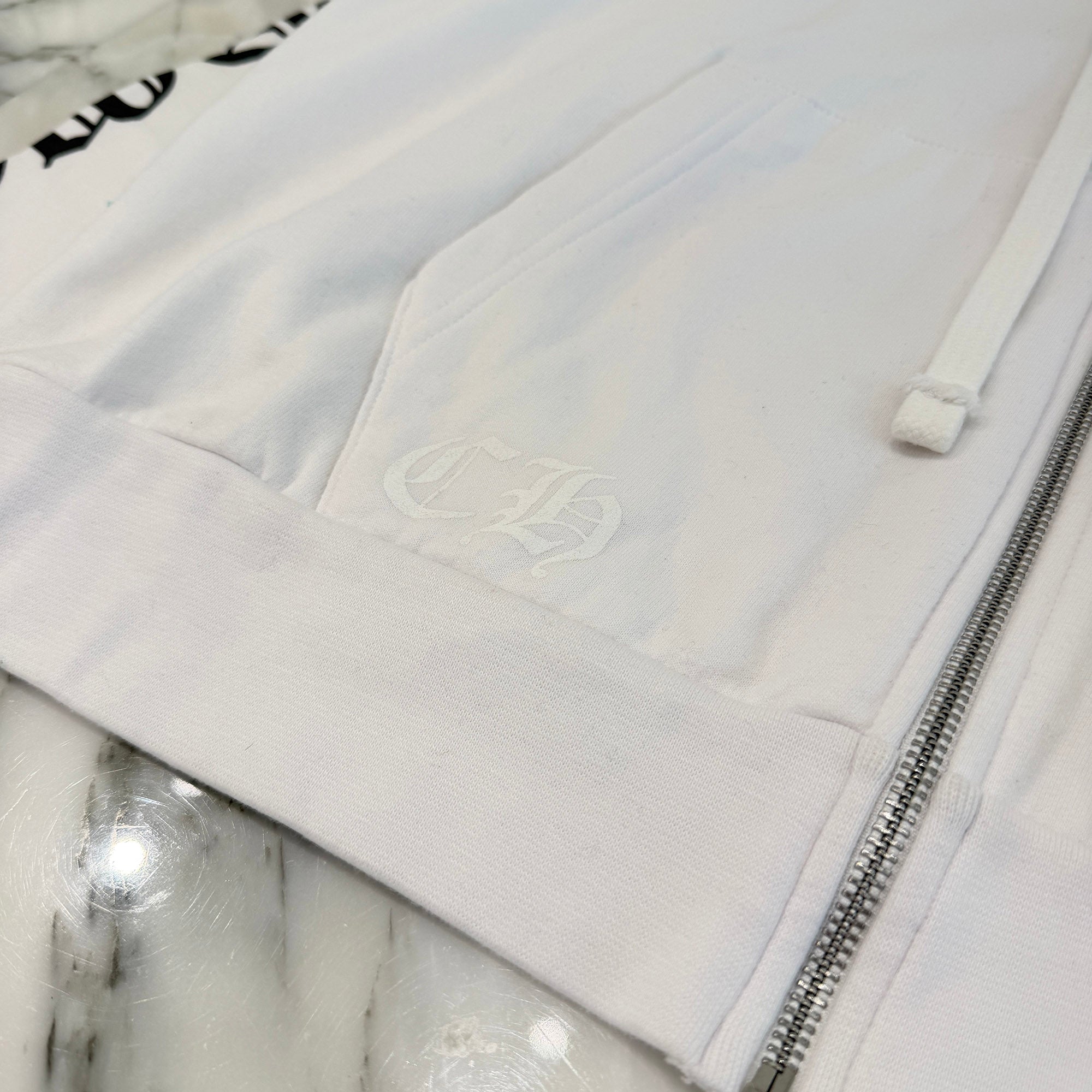 CHROME HEARTS Vertical Logo Zip Up Hoodie Size S クロムハーツ ヴァーティカル ロゴ ジップアップフーディーサイズS