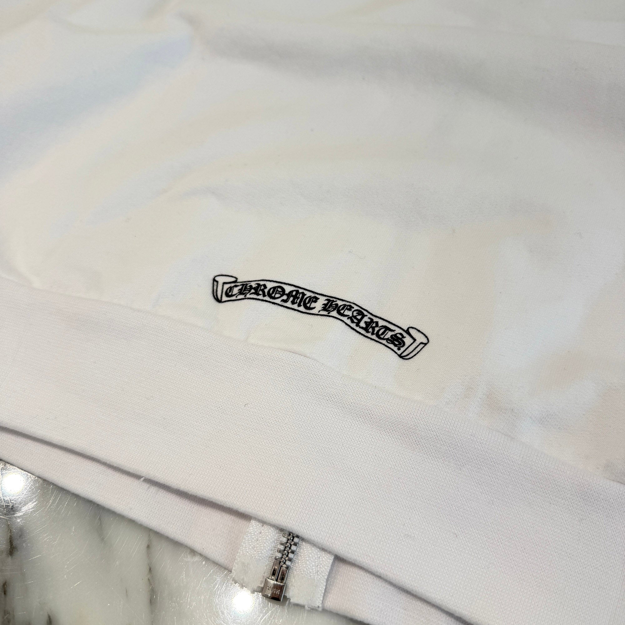 CHROME HEARTS Vertical Logo Zip Up Hoodie Size S クロムハーツ ヴァーティカル ロゴ ジップアップフーディーサイズS
