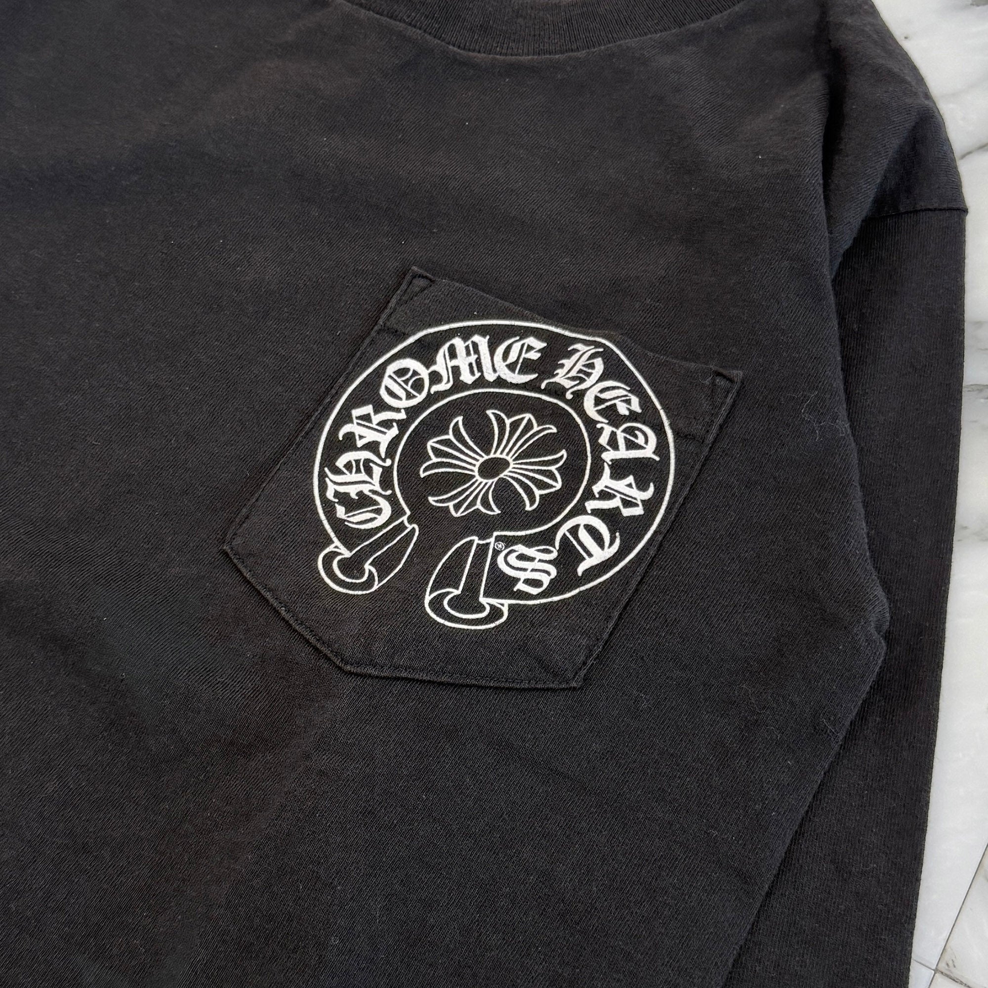 CHROME HEARTS Sleeve CH Plus Print Star Long Sleeve Tee Size S クロムハーツ スリーブ CHプラス プリント スターロングスリーブ Tシャツ サイズS