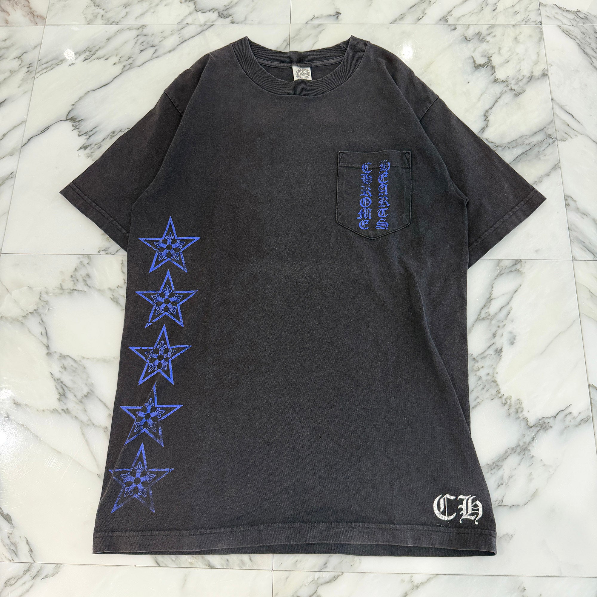 CHROME HEARTS Back T Bar Logo Crack Print Tee Size M クロムハーツ バック Tバーロゴ クラック プリント Tシャツ サイズM