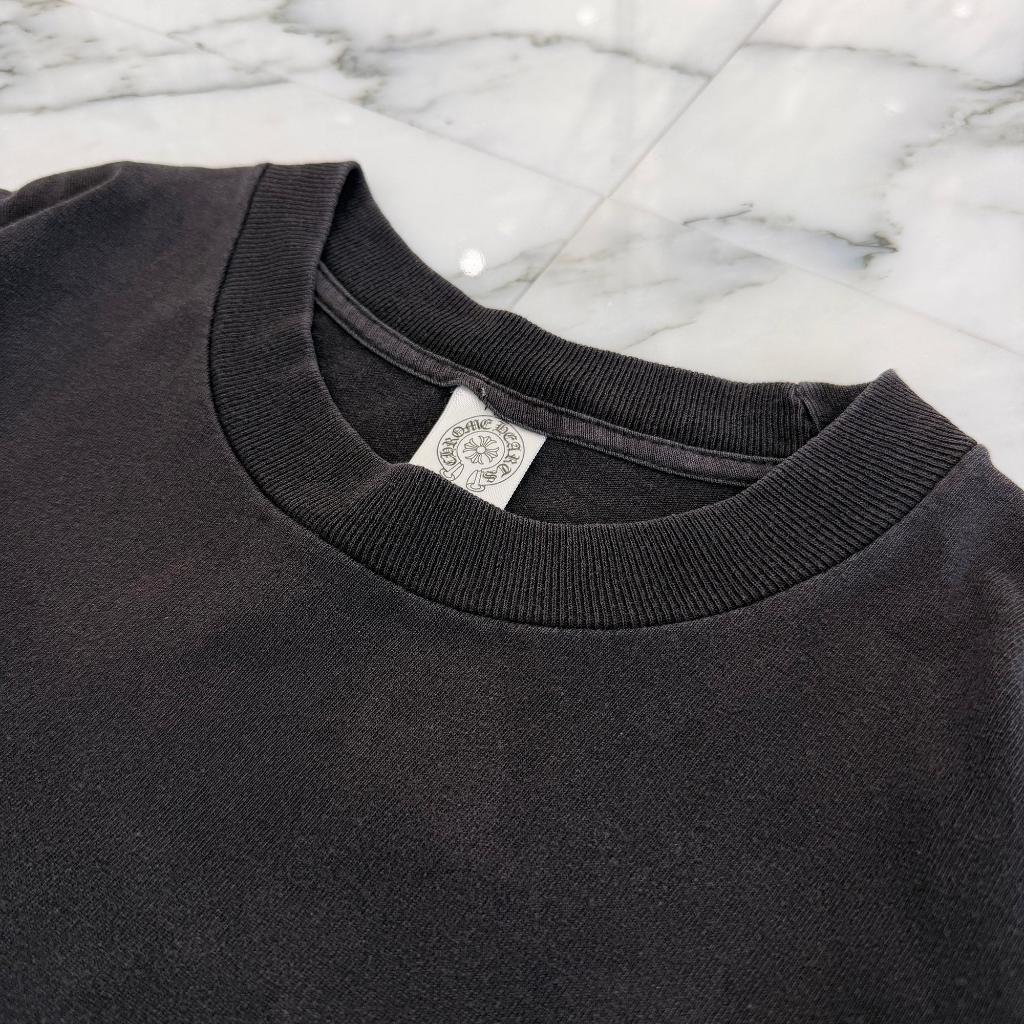 CHROME HEARTS Back T Bar Logo Crack Print Tee Size M クロムハーツ バック Tバーロゴ クラック プリント Tシャツ サイズM
