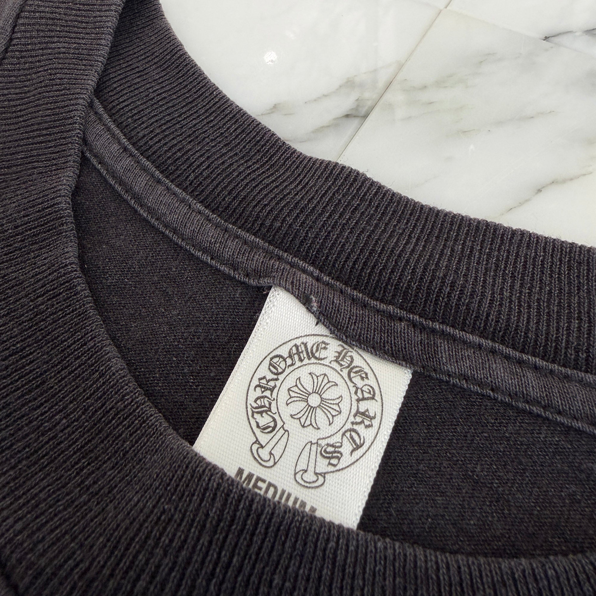 CHROME HEARTS Back T Bar Logo Crack Print Tee Size M クロムハーツ バック Tバーロゴ クラック プリント Tシャツ サイズM