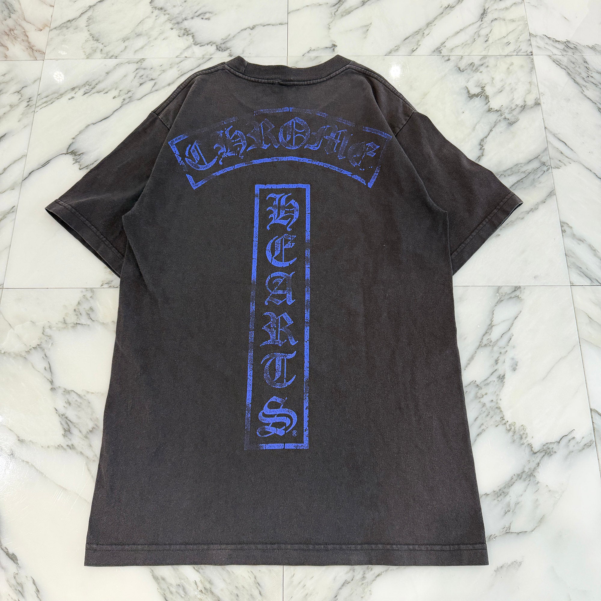 CHROME HEARTS Back T Bar Logo Crack Print Tee Size M クロムハーツ バック Tバーロゴ クラック プリント Tシャツ サイズM