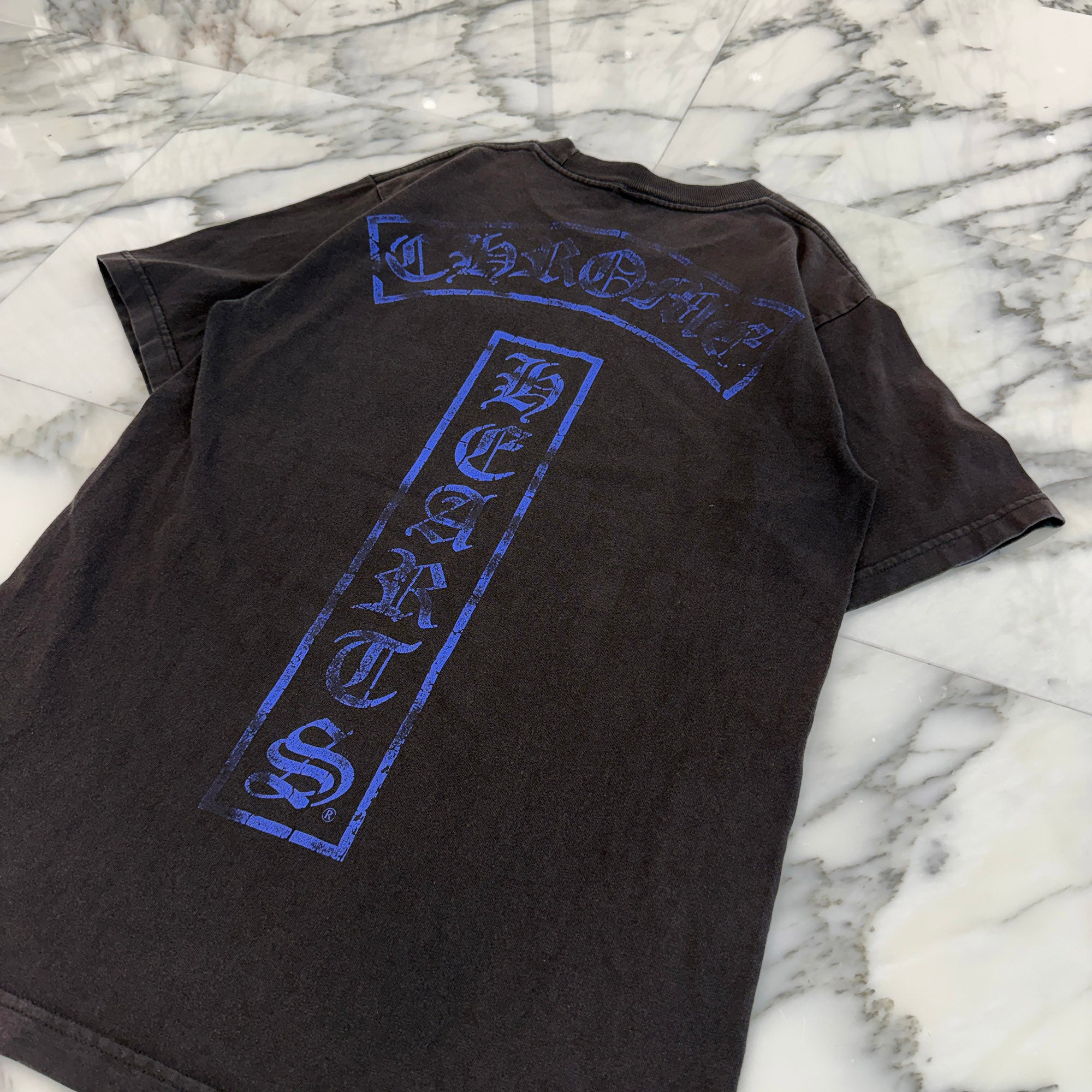 CHROME HEARTS Back T Bar Logo Crack Print Tee Size M クロムハーツ バック Tバーロゴ クラック プリント Tシャツ サイズM