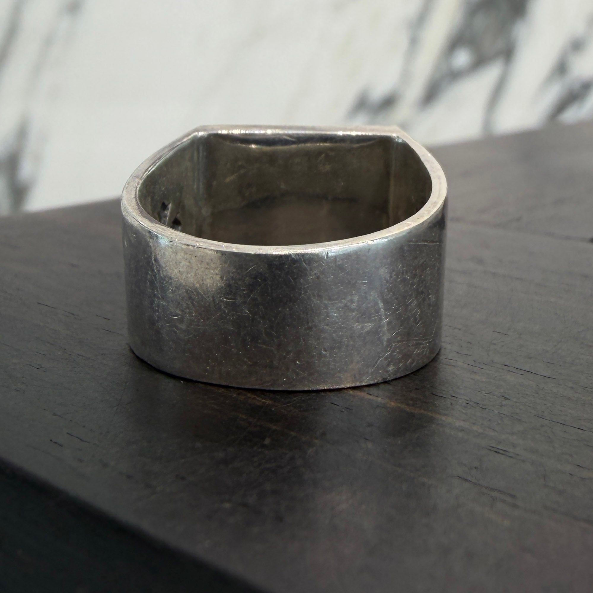 CHROME HEARTS × Kate Hudson Cigar Band Ring Pave Emerald Size 12号 クロムハーツ×ケイト・ハドソン シガー バンド リング パヴェエメラルド サイズ12号