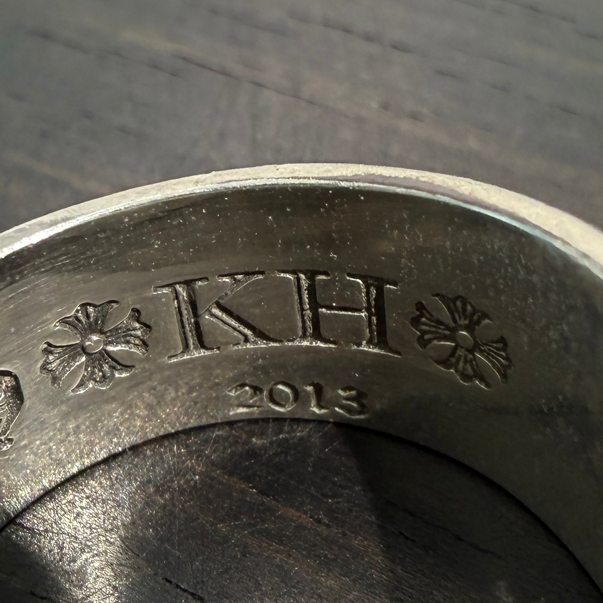 CHROME HEARTS × Kate Hudson Cigar Band Ring Pave Emerald Size 12号 クロムハーツ×ケイト・ハドソン シガー バンド リング パヴェエメラルド サイズ12号