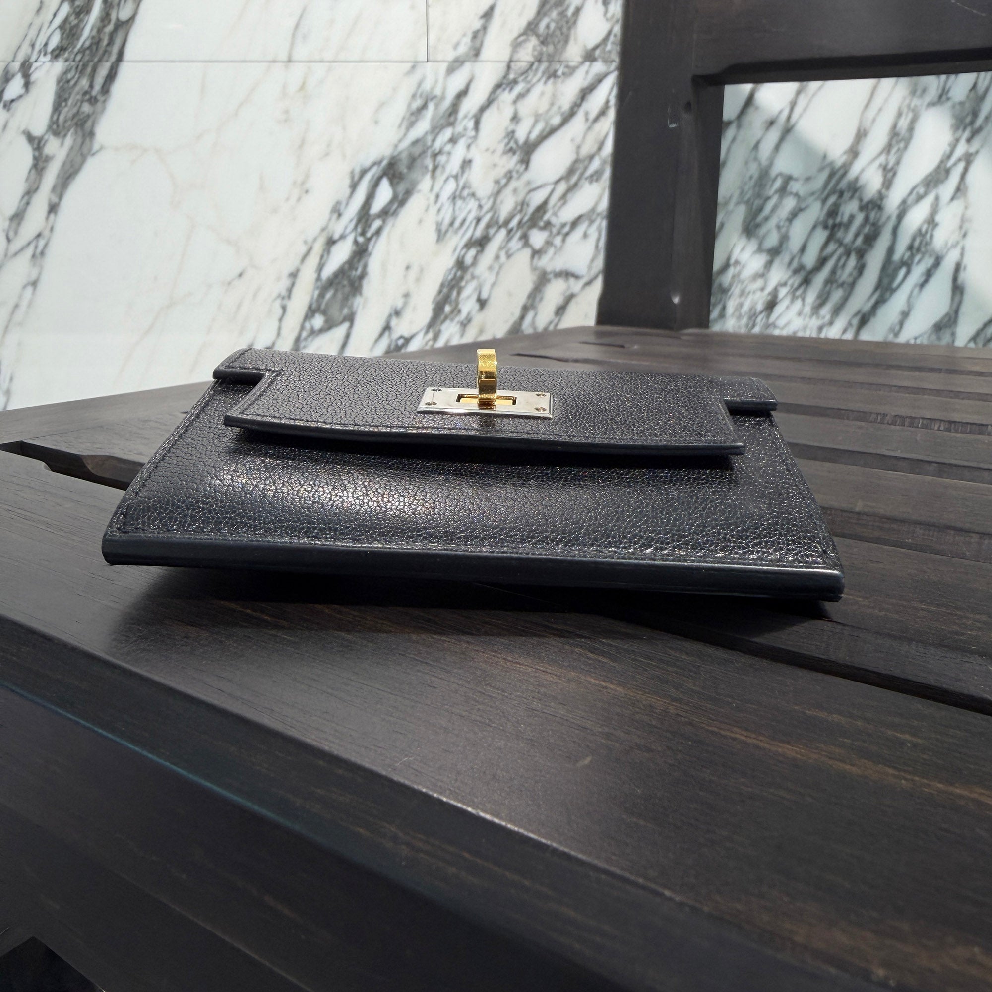 HERMES Kelly Pocket Slim Wallet W刻印 エルメス ケリーポケットスリムウォレット
