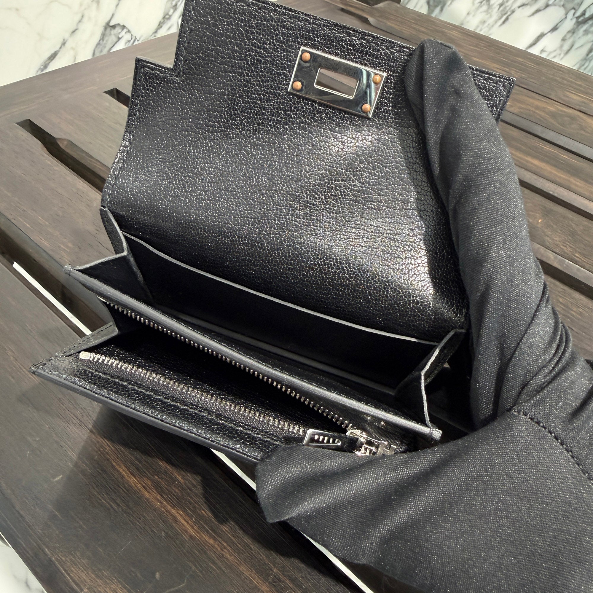 HERMES Kelly Pocket Slim Wallet W刻印 エルメス ケリーポケットスリムウォレット