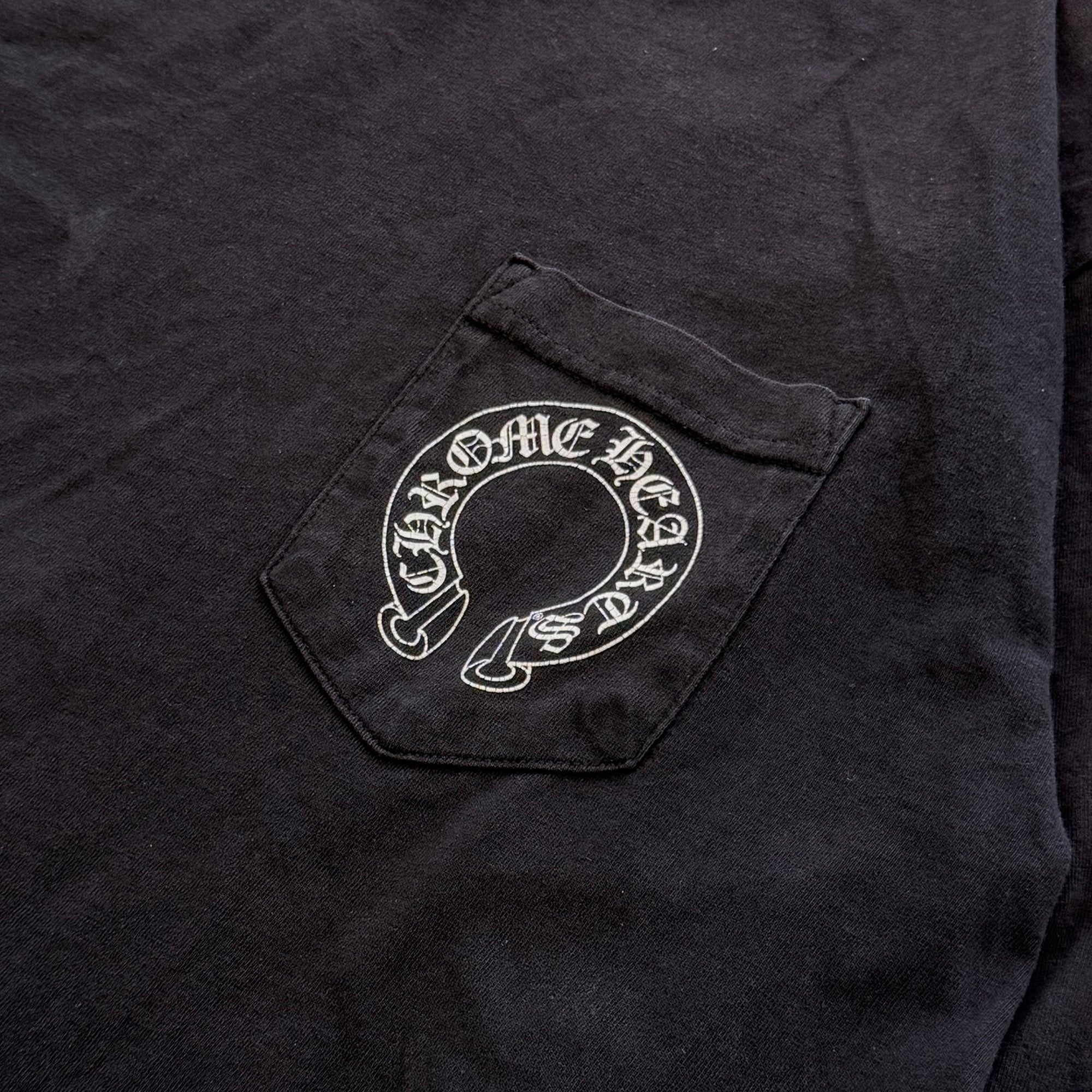 CHROME HEARTS Back Scroll Sleeve CH Cross Print Long Sleeve Tee Size L クロムハーツ バックスクロール 袖CHクロス ロングスリーブ Tシャツ サイズL