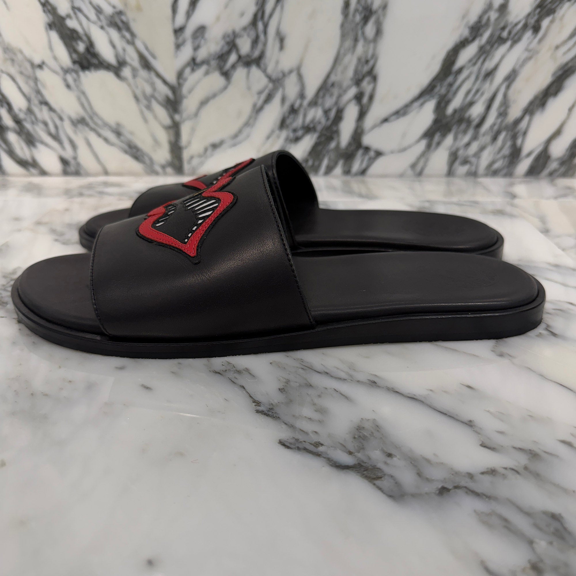 CHROME HEARTS Chomper Leather Patch Sandals Size 43 (約27.5cm～28.0cm) クロムハーツ チョンパーレザーパッチ サンダル サイズ43 (約27.5cm～28.0cm)