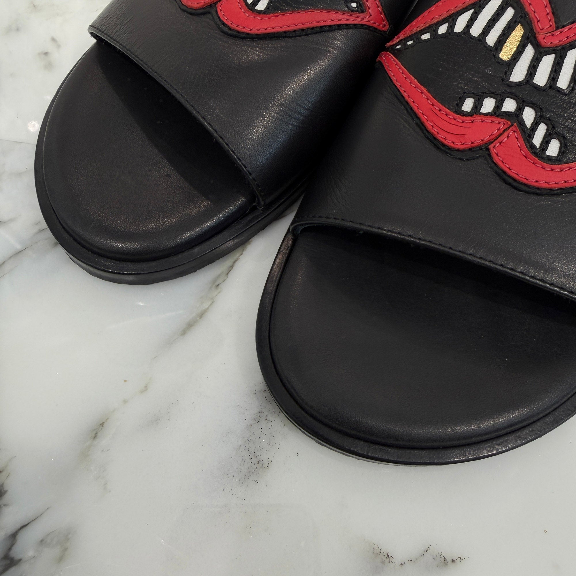 CHROME HEARTS Chomper Leather Patch Sandals Size 43 (約27.5cm～28.0cm) クロムハーツ チョンパーレザーパッチ サンダル サイズ43 (約27.5cm～28.0cm)