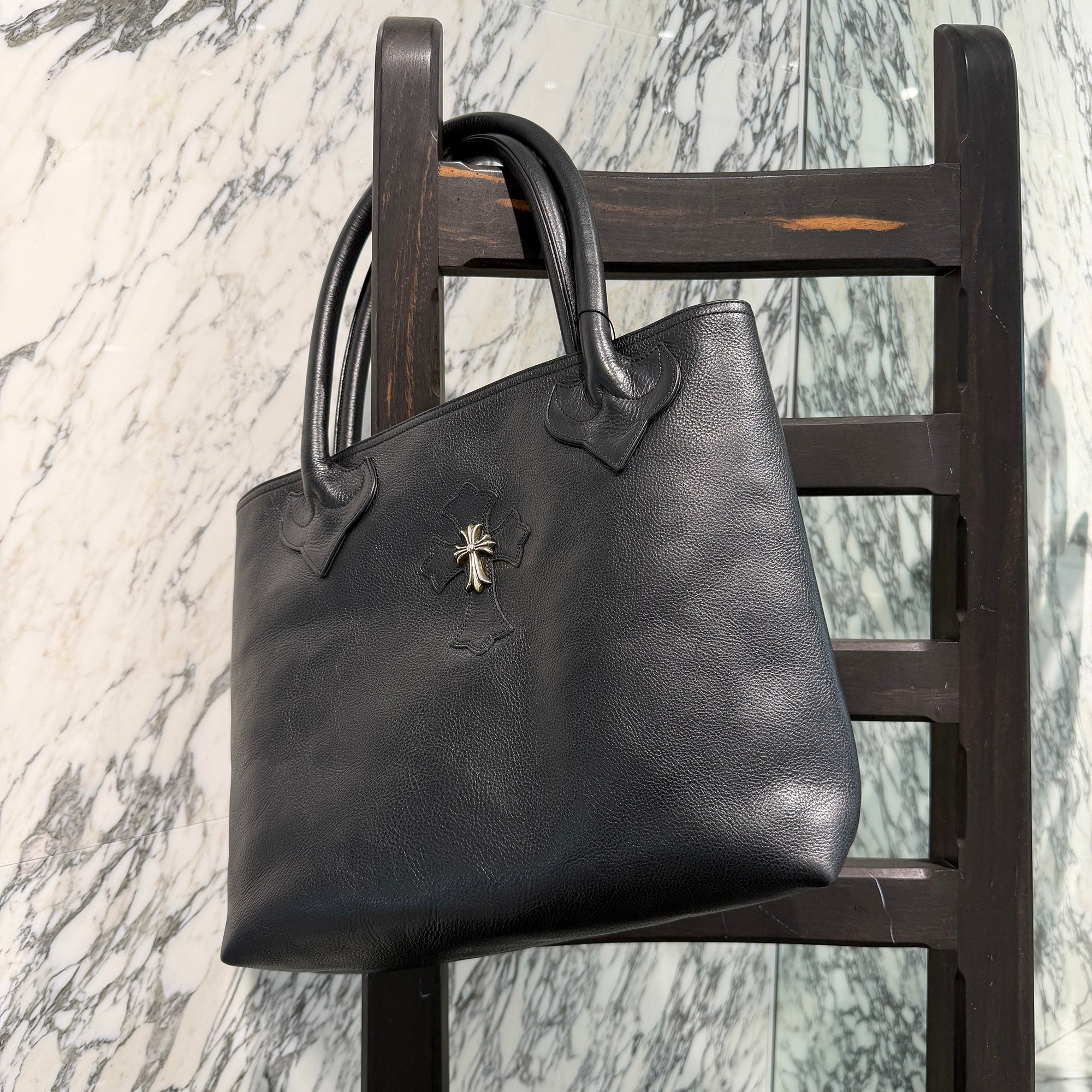 CHROME HEARTS 1 Cross Leather Patch Small CH Cross FS Leather Tote