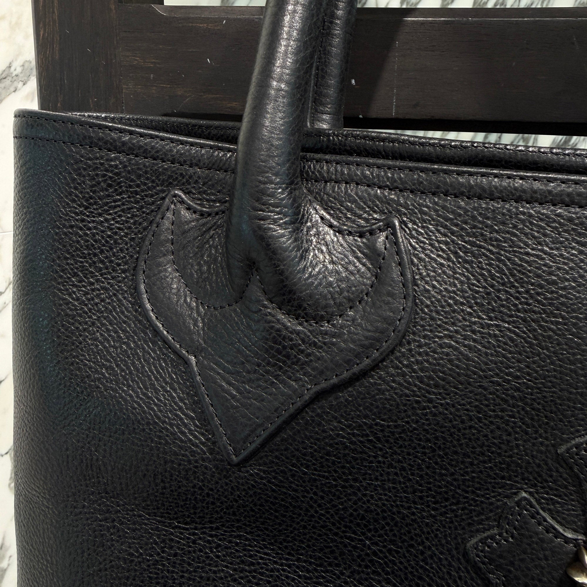 CHROME HEARTS 1 Cross Leather Patch Small CH Cross FS Leather Tote Bag クロムハーツ 1クロス レザーパッチ スモールCHクロス FSレザートートバッグ
